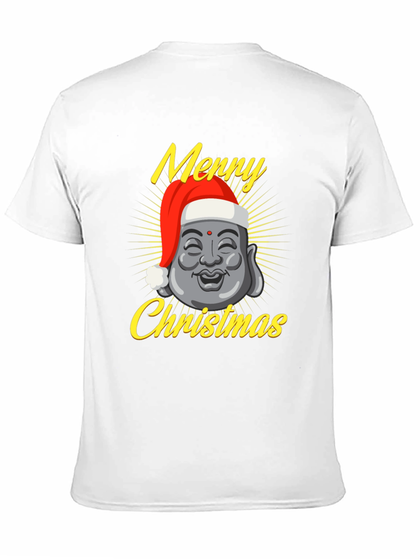Black Merry Christmas Buddha T-Shirt view 11
