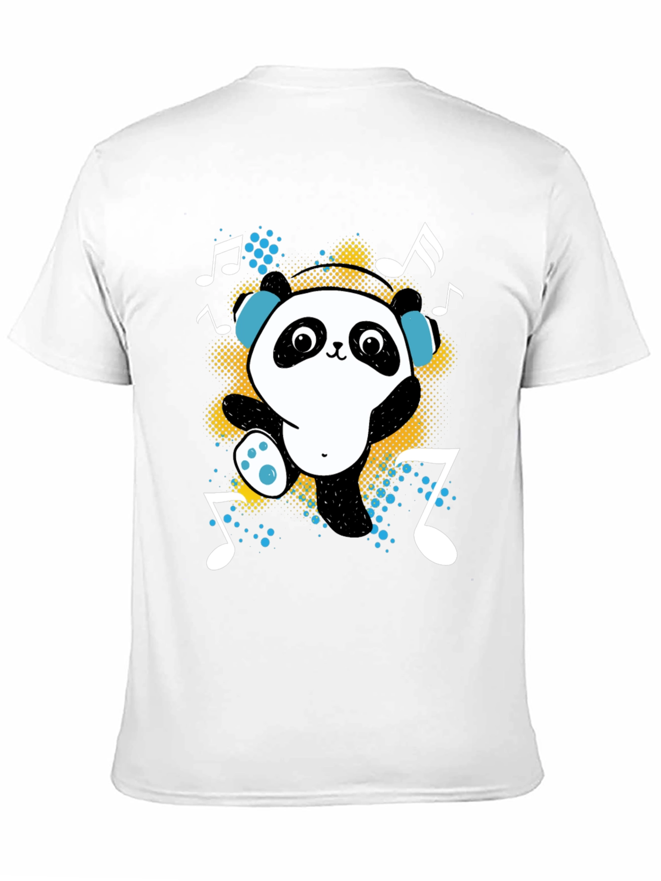 Black Dancing Panda Graphic Tee - Black Cotton T-Shirt view 11
