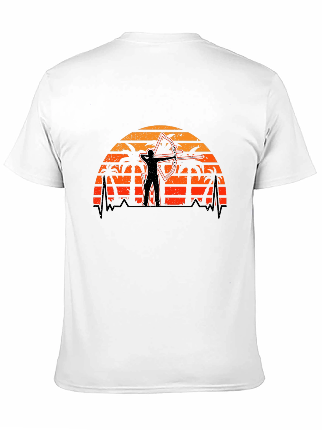 Black Archer Sunset Graphic Tee - Tropical Archery Shirt view 11