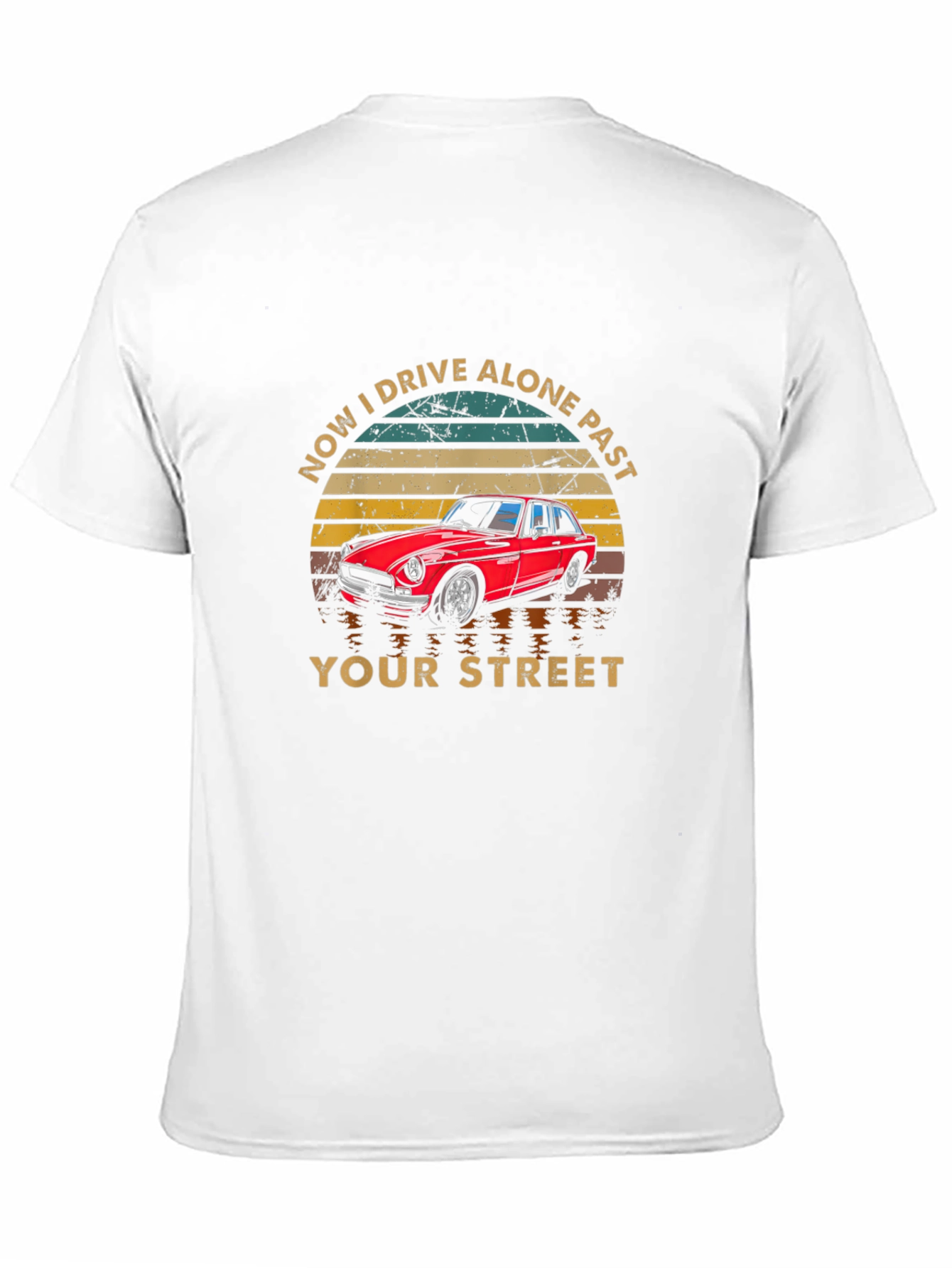 Black Drive Alone Past Your Street Graphic T-Shirt view 11