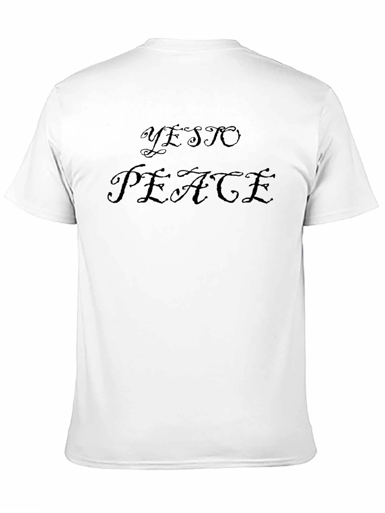 Black Yes to Peace Black T-Shirt - Stylish Slogan Tee view 11
