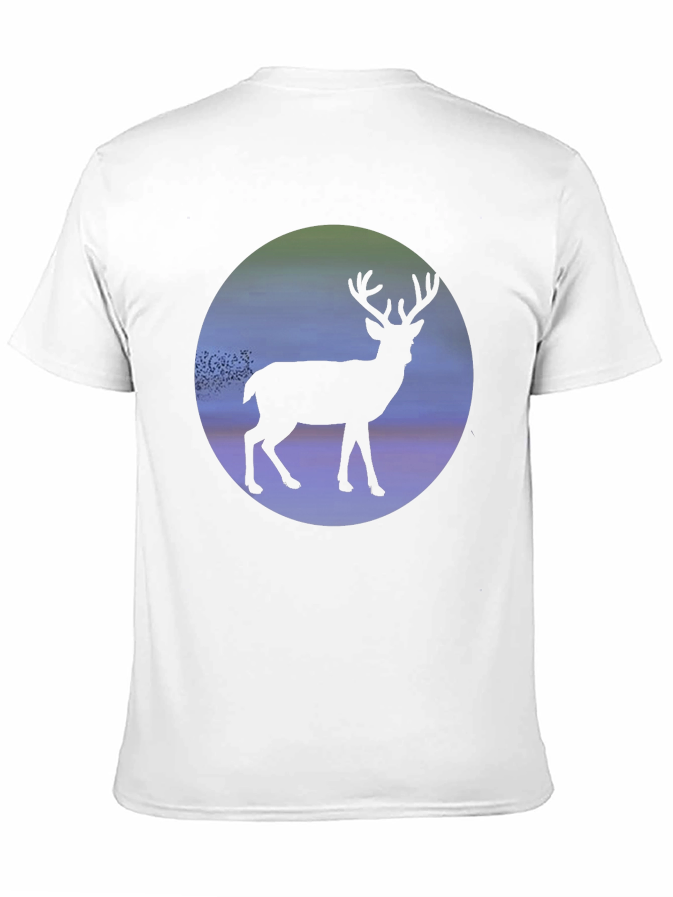 Black Deer Silhouette Graphic Tee - Men's Black T-Shirt view 11
