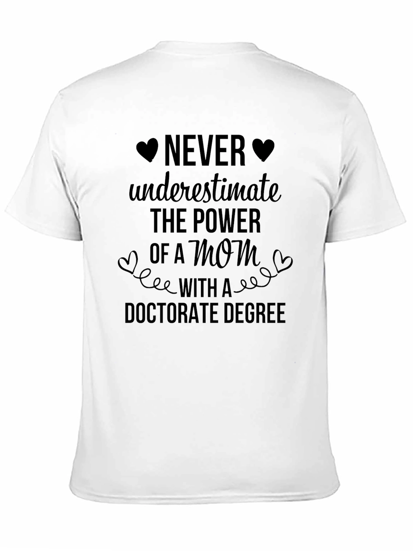 Black Mom With Doctorate Degree Graphic Tee - Black view 11