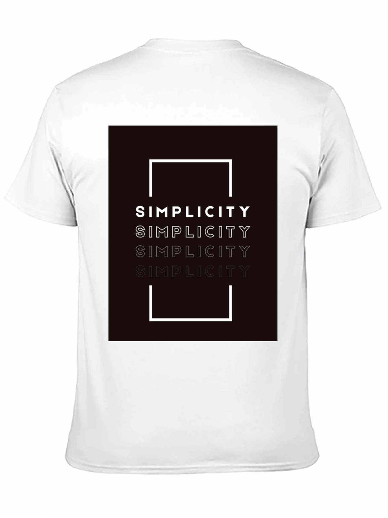 Black Simplicity Graphic Print Black T-Shirt view 11