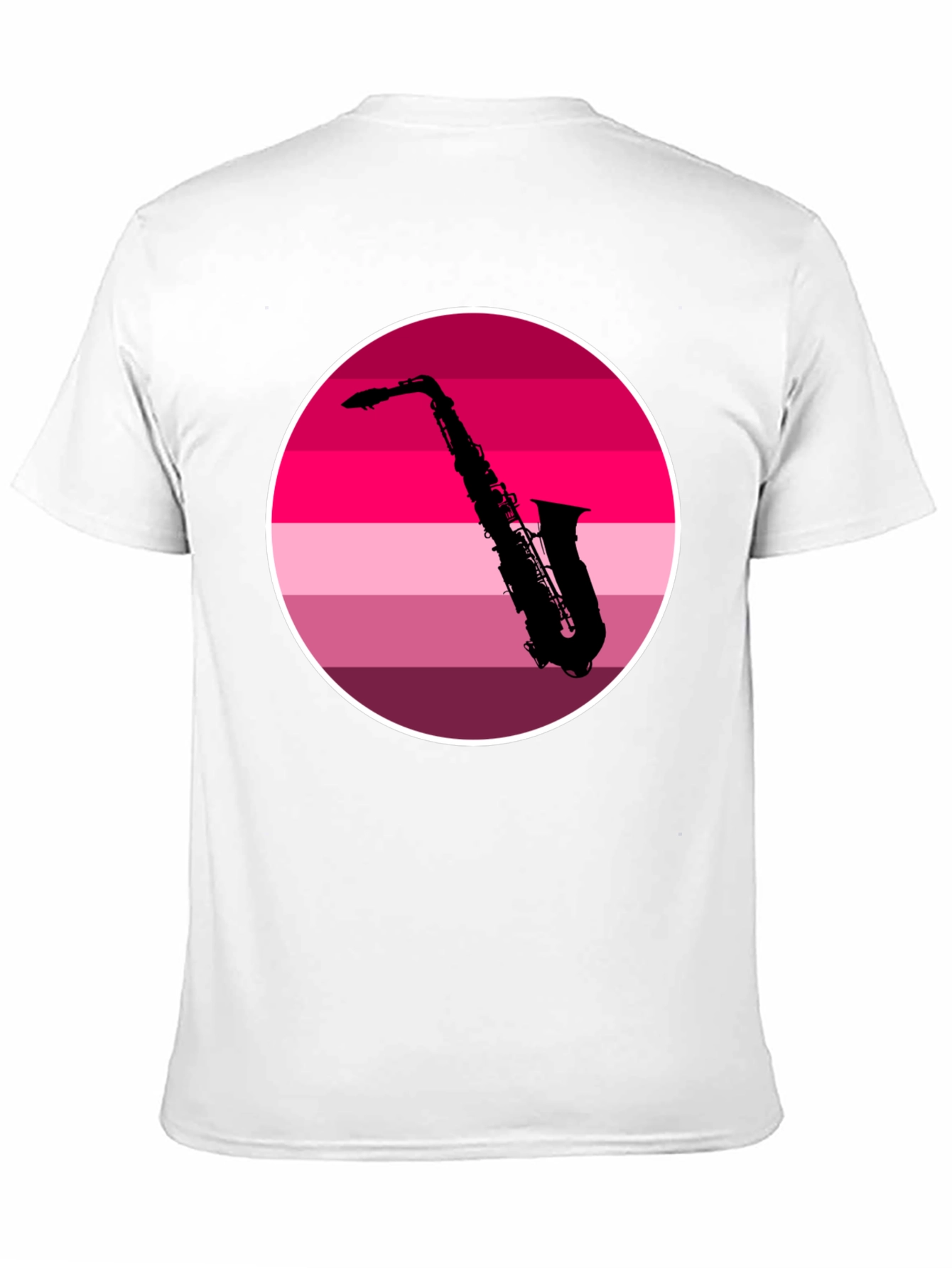 Black Saxophone Silhouette Tee - Retro Music Vibes view 11