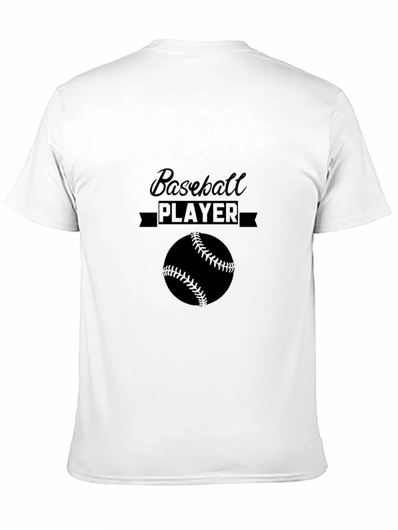 Black Baseball Player Graphic Black T-Shirt view 11
