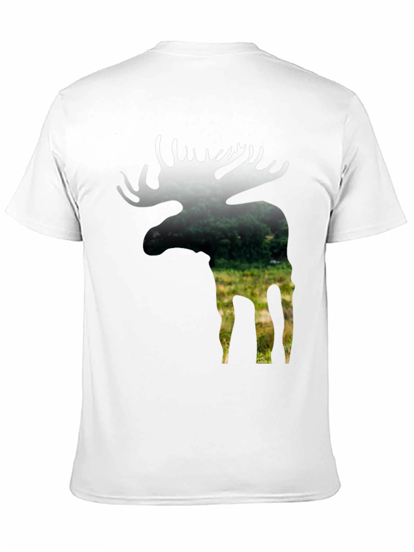 Black Nature Moose Graphic Tee - Black Cotton Blend view 11