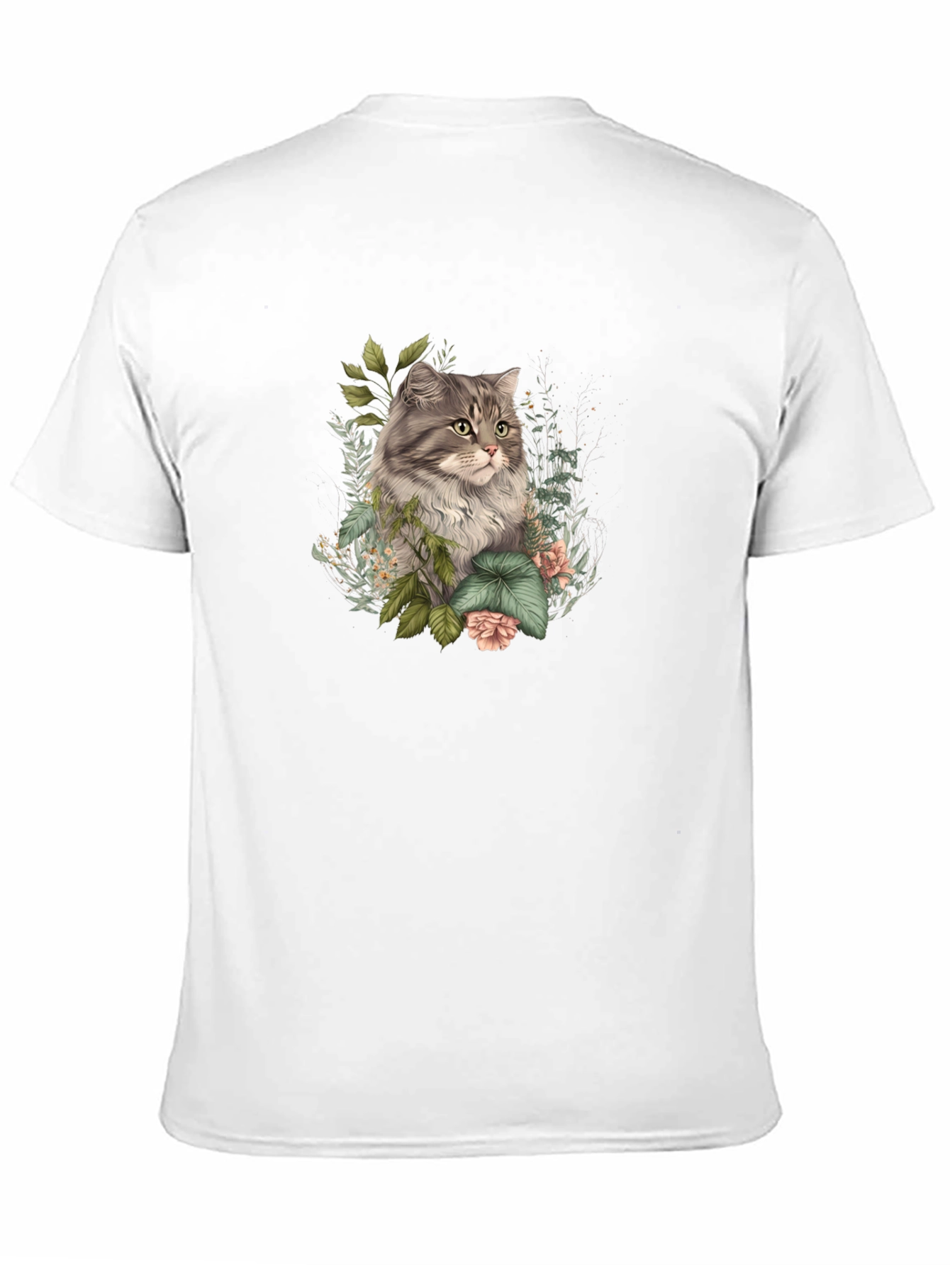 Black Floral Cat Graphic Tee - Stylish Comfort view 11