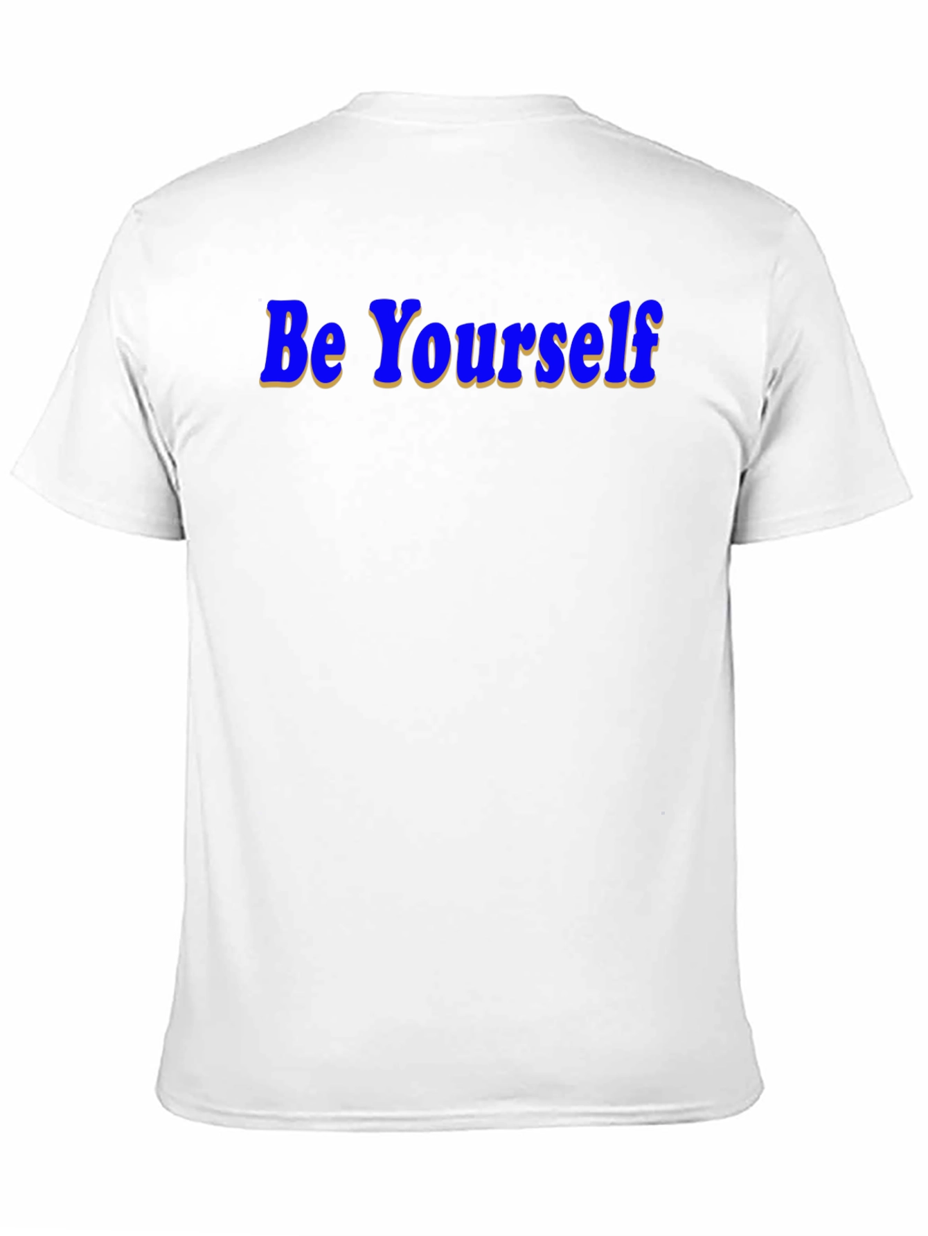 Black Be Yourself T-Shirt - Blue Graphic Design on Black view 11