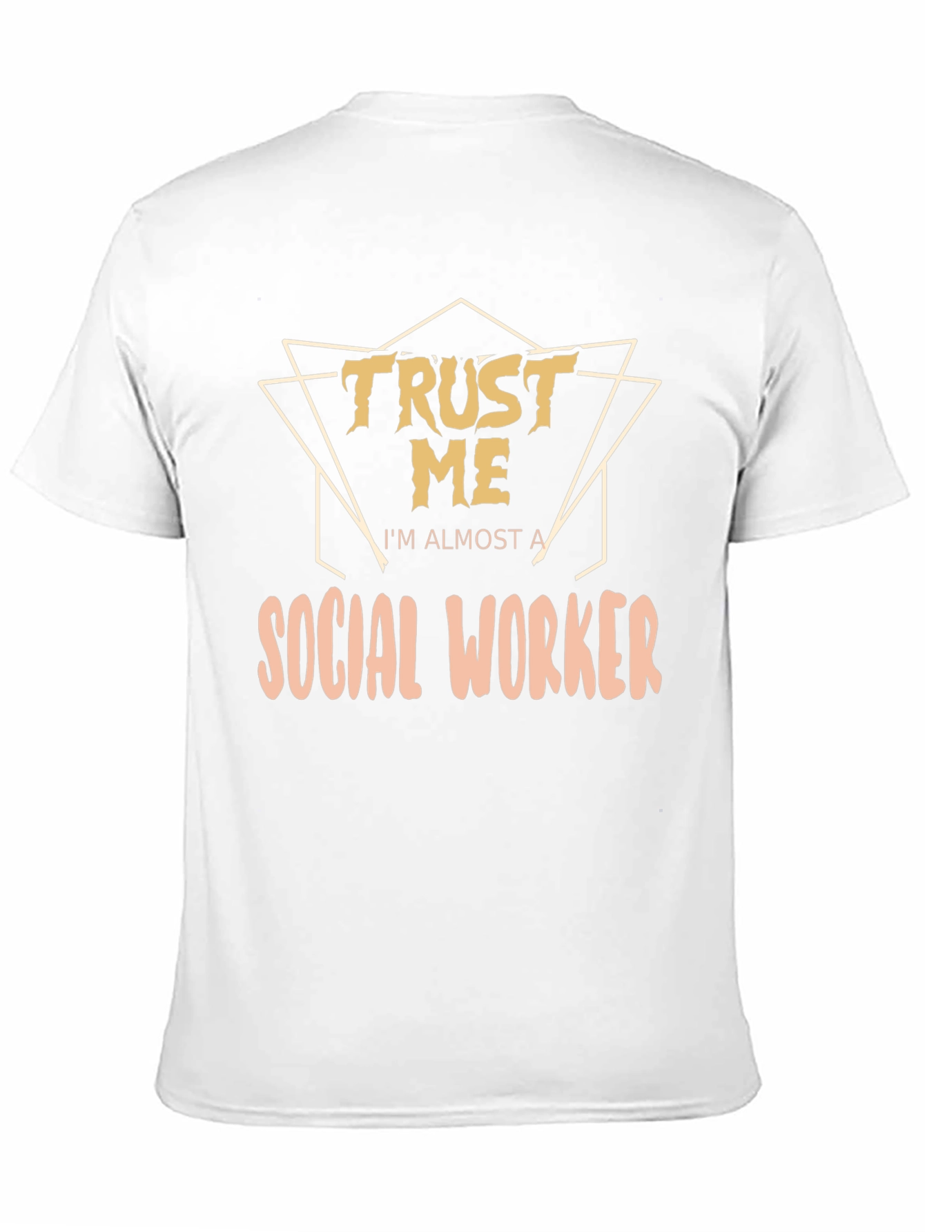 Black Trust Me I'm Almost a Social Worker Black T-Shirt view 11