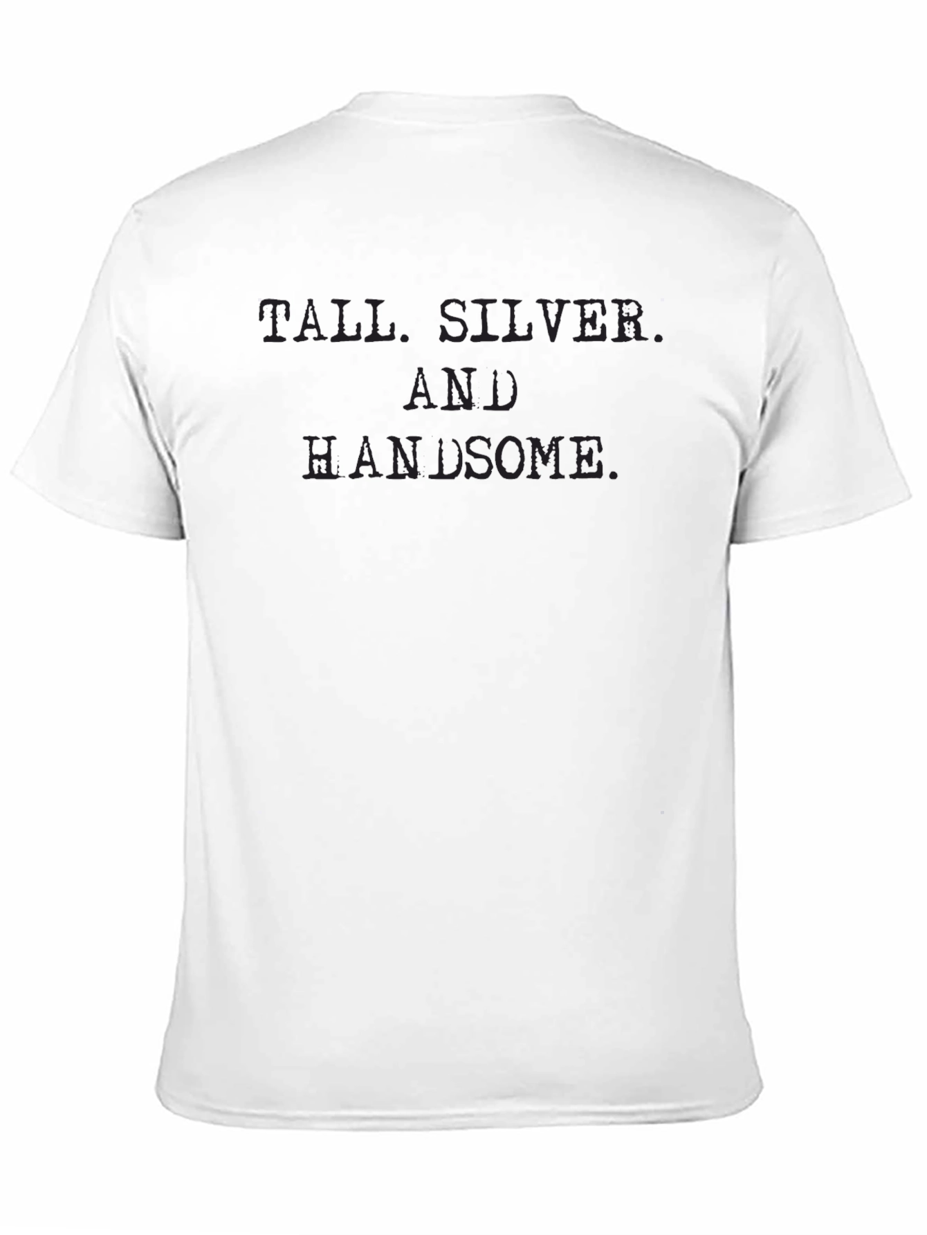 Black Tall Silver Handsome Crew Neck T-Shirt view 11