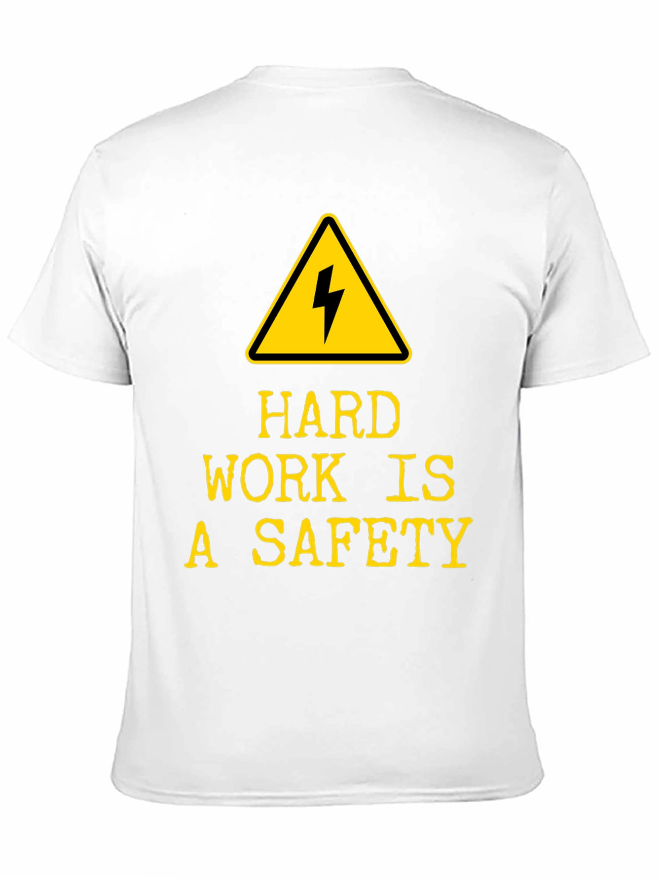 Black Hard Work is A Safety T-Shirt - Black view 11