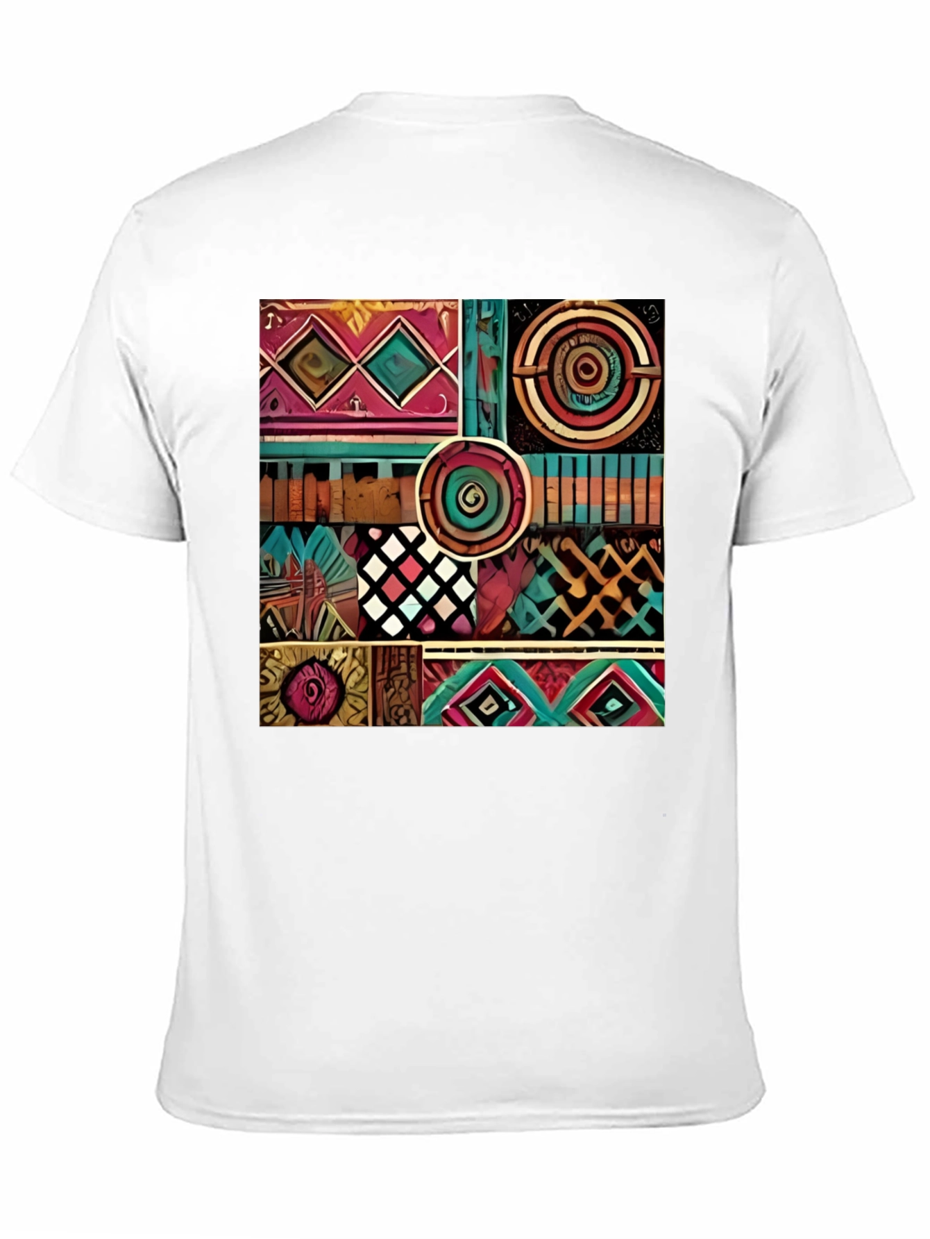Black Abstract Pattern Graphic Print T-Shirt view 11