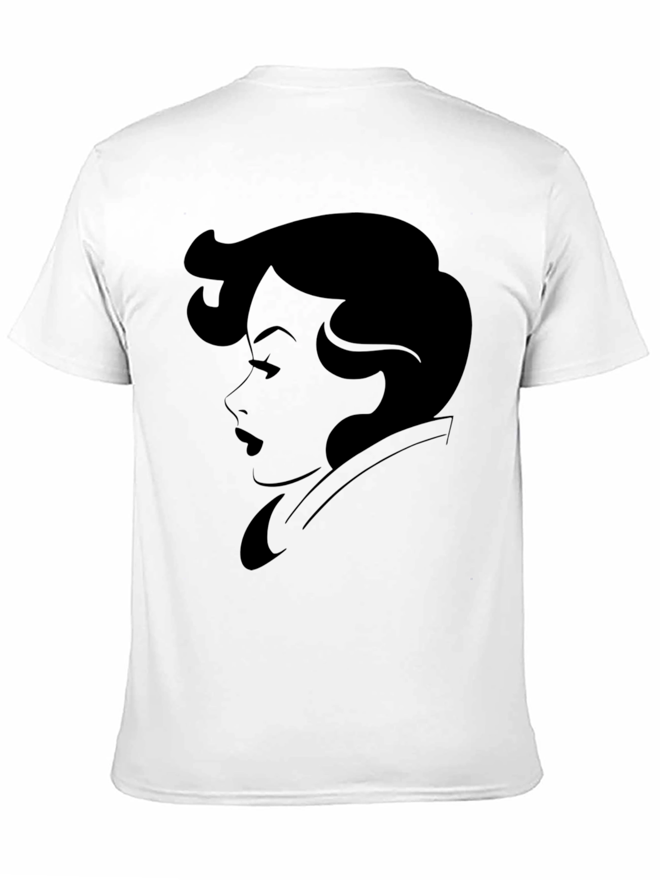 Black Retro Woman Silhouette Black T-Shirt view 11