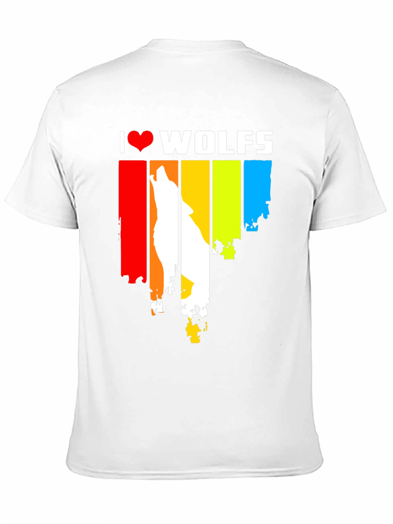 Black I Love Wolves Graphic Tee - Unique Design view 11