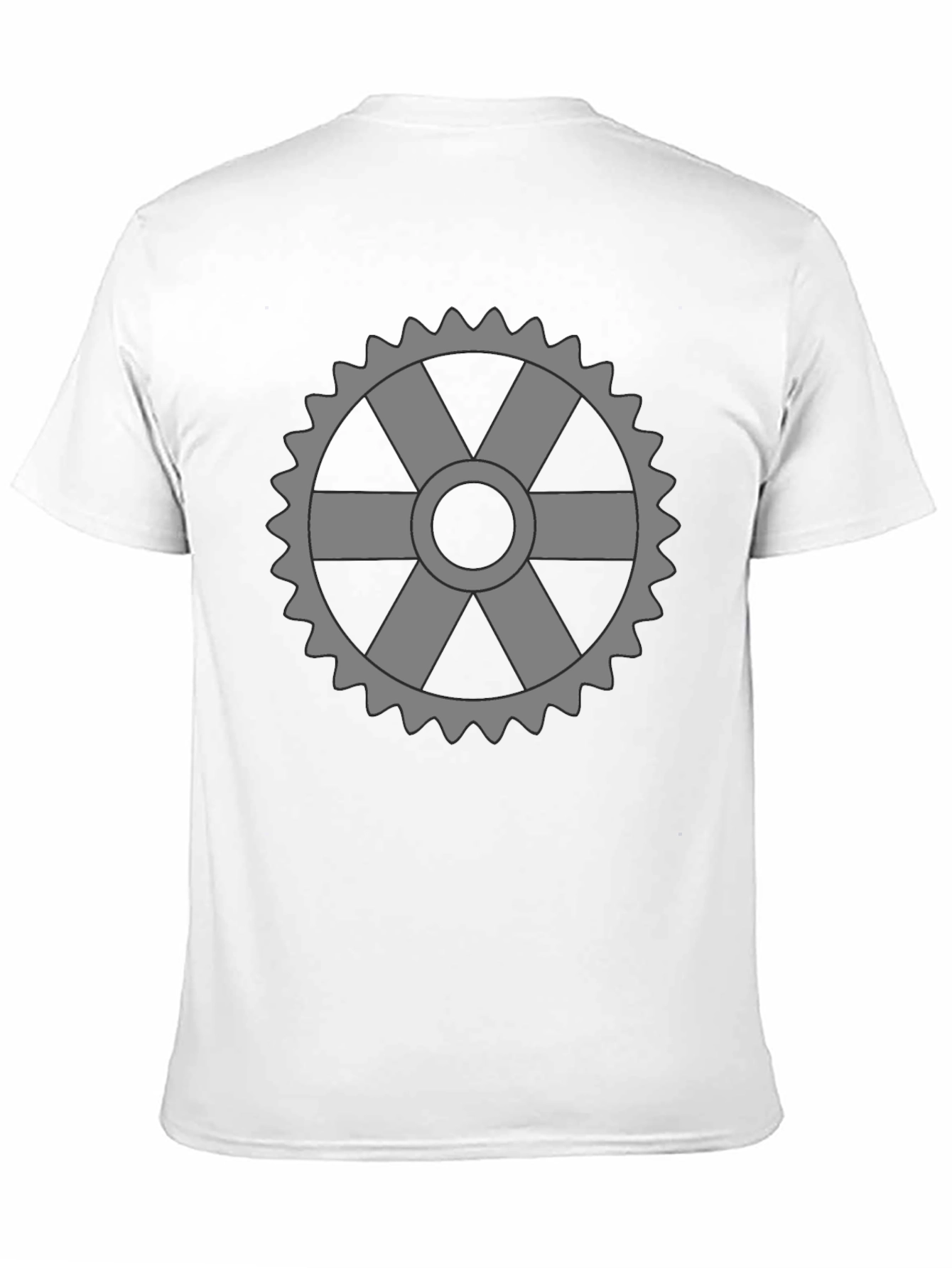 Black Cogwheel Graphic Tee - Cool & Comfortable view 11