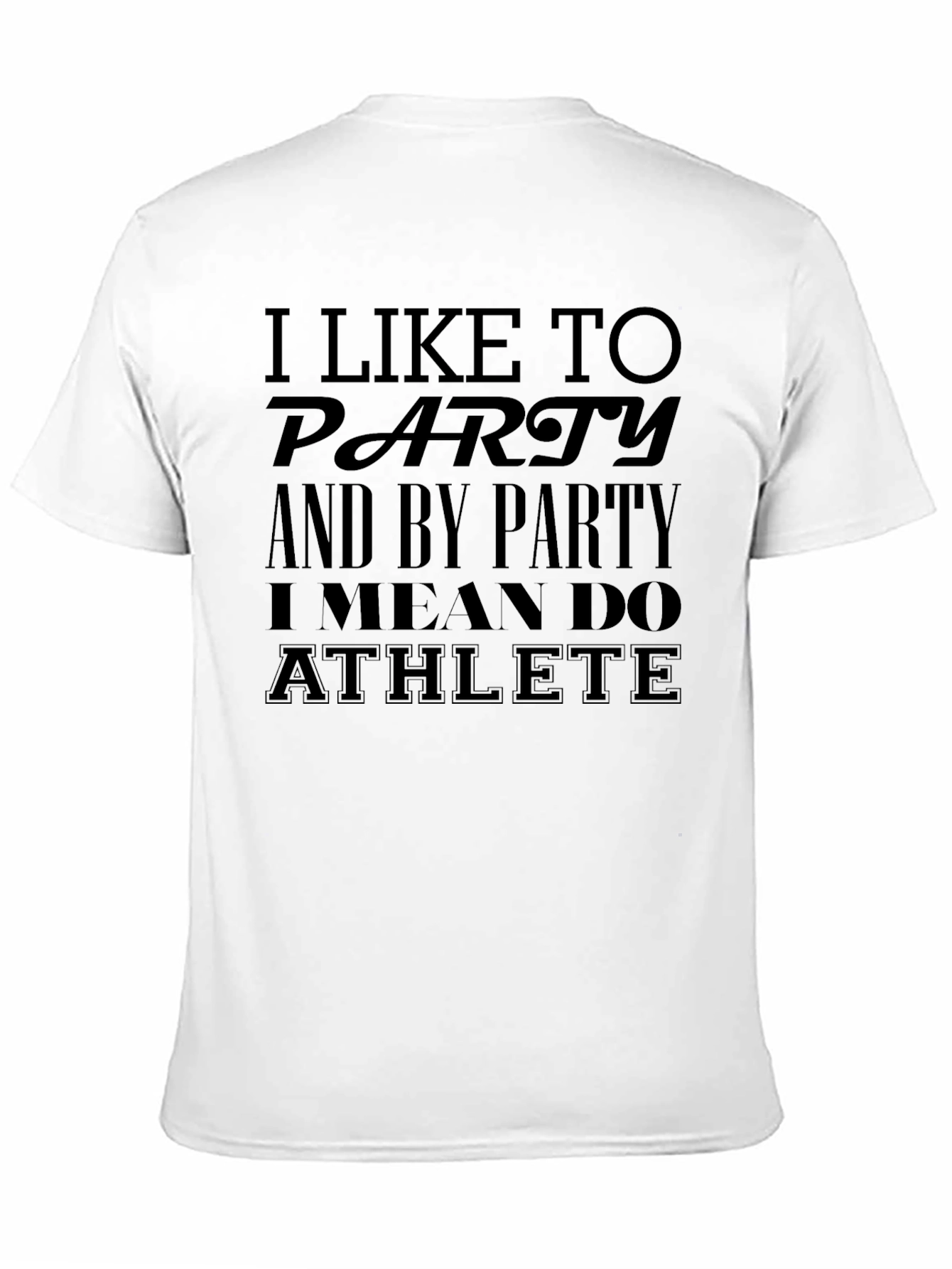Black I Like to Party Athlete Men's Graphic T-Shirt view 11