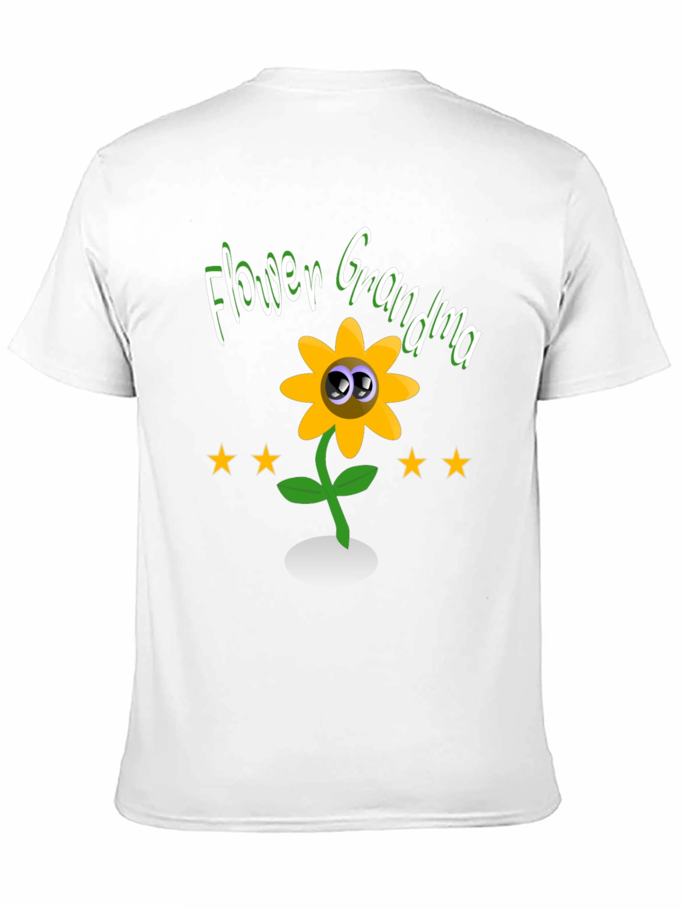 Black Flower Grandma T-Shirt - Cute Cartoon Sunflower Tee view 11