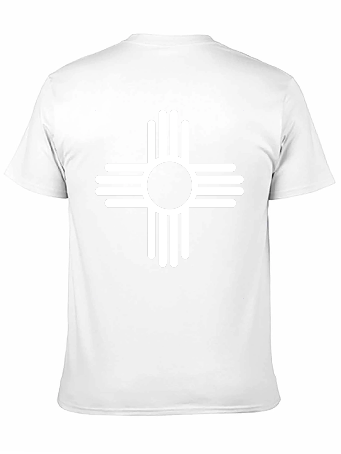 Black Black T-Shirt with White Zia Sun Symbol view 11