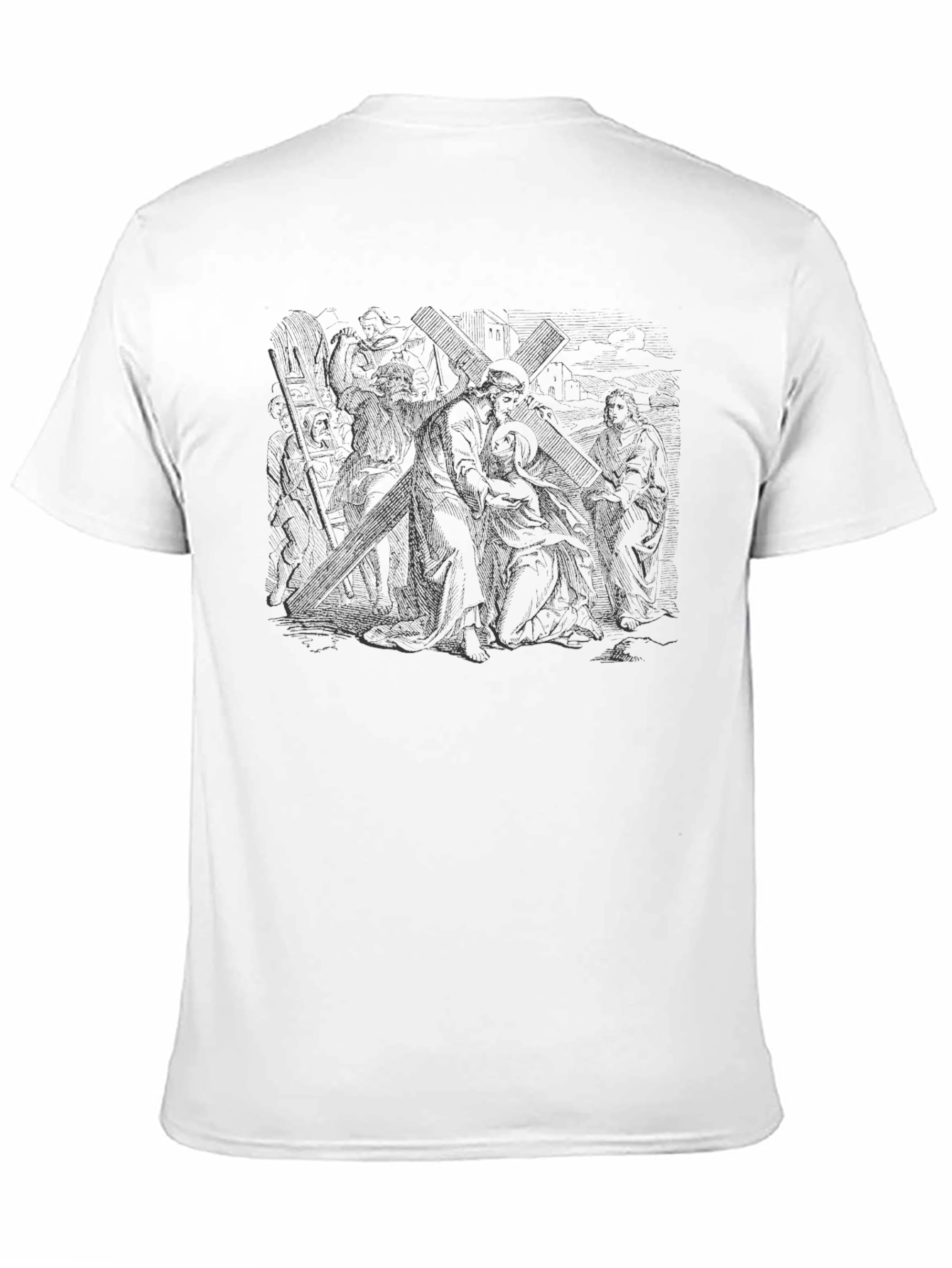 Black Crucifixion Graphic Black T-Shirt view 11