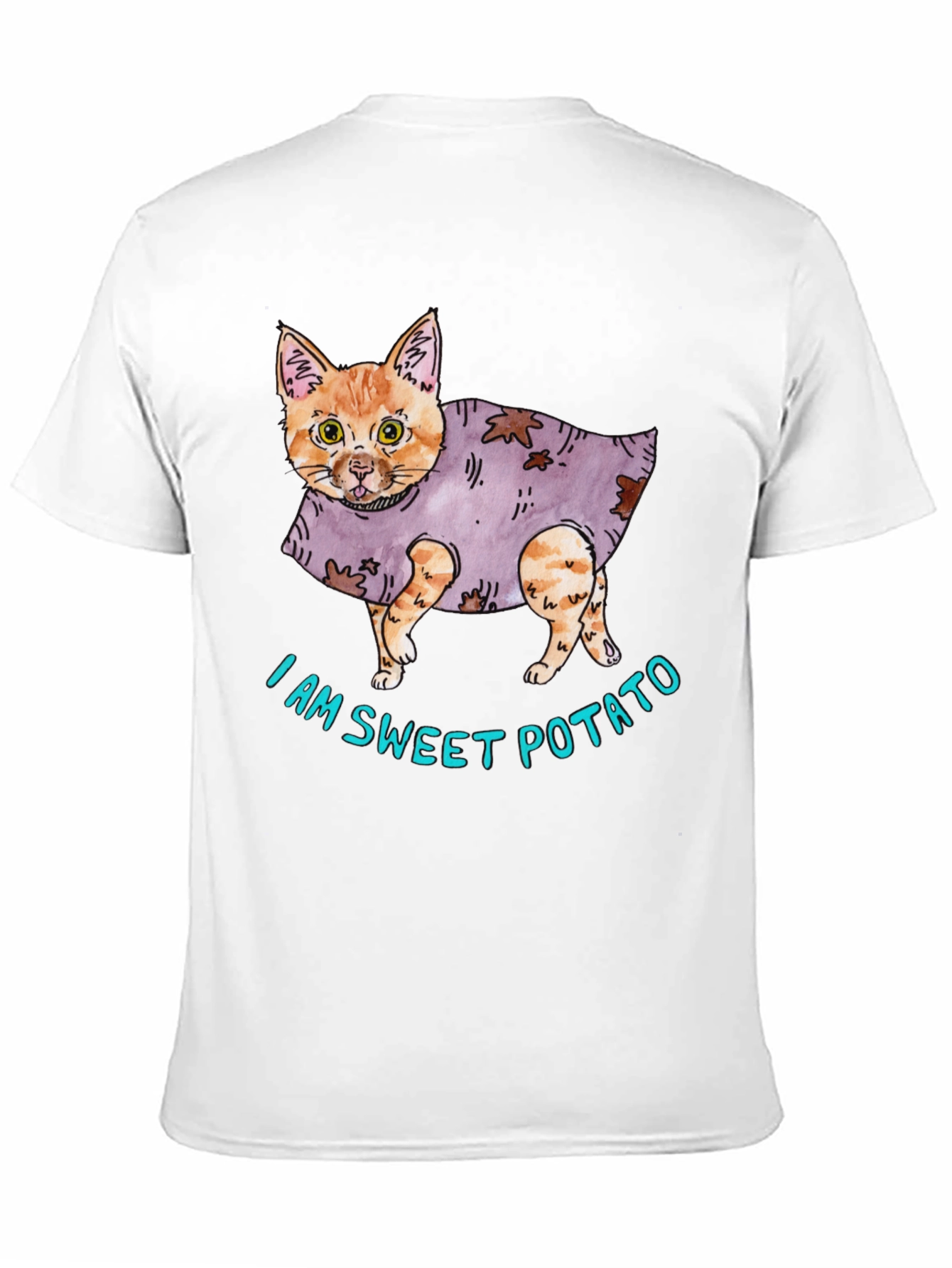 Black Sweet Potato Cat Graphic T-Shirt view 11
