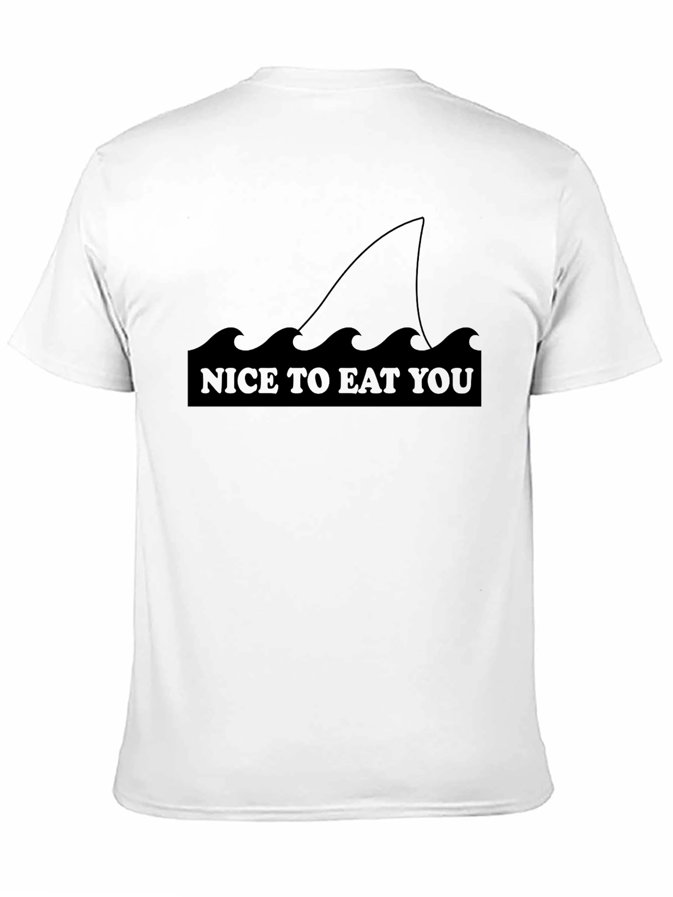 Black Nice To Eat You Shark T-Shirt view 11