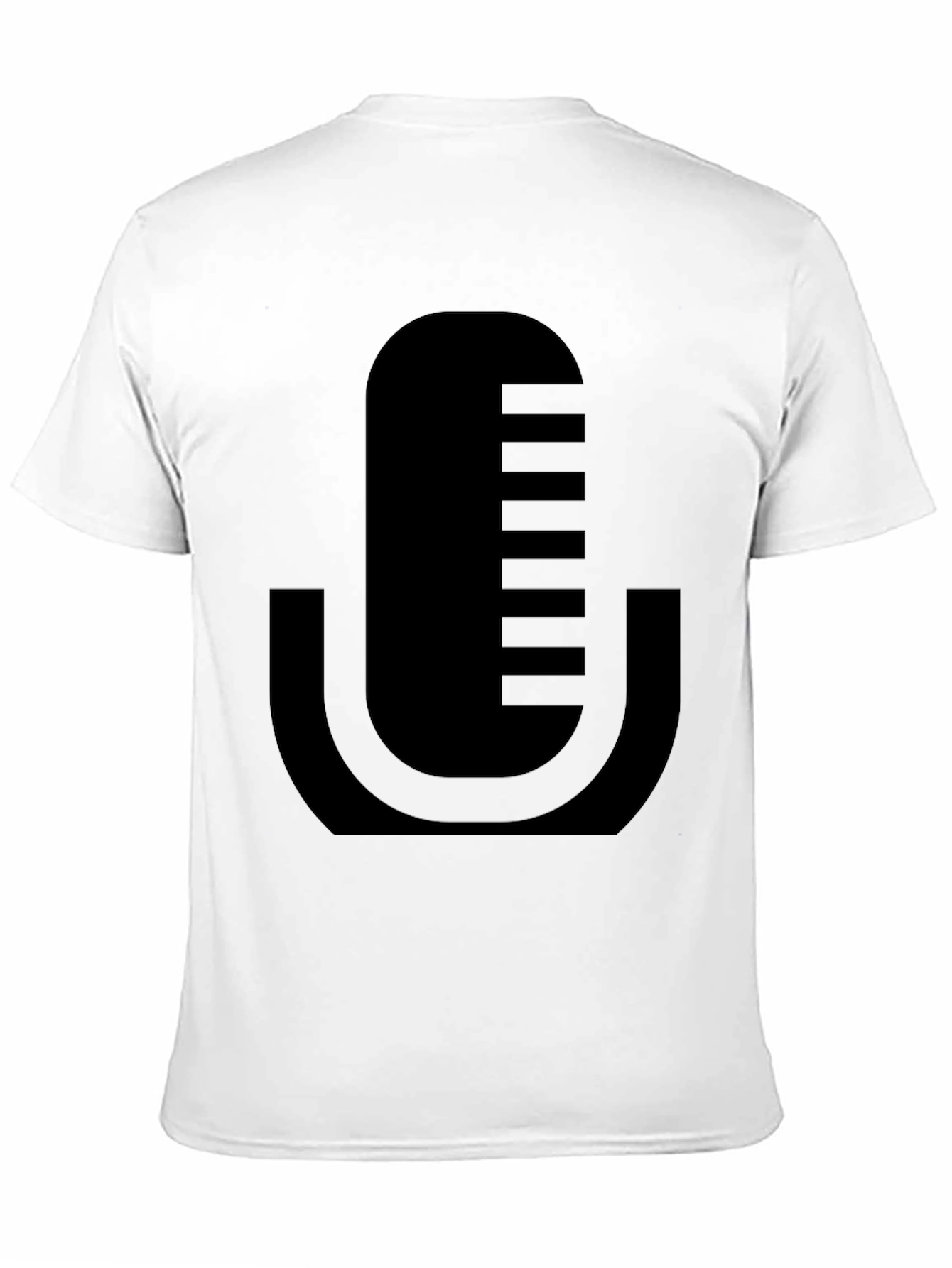 Black Modern Microphone Graphic T-Shirt - Black view 11