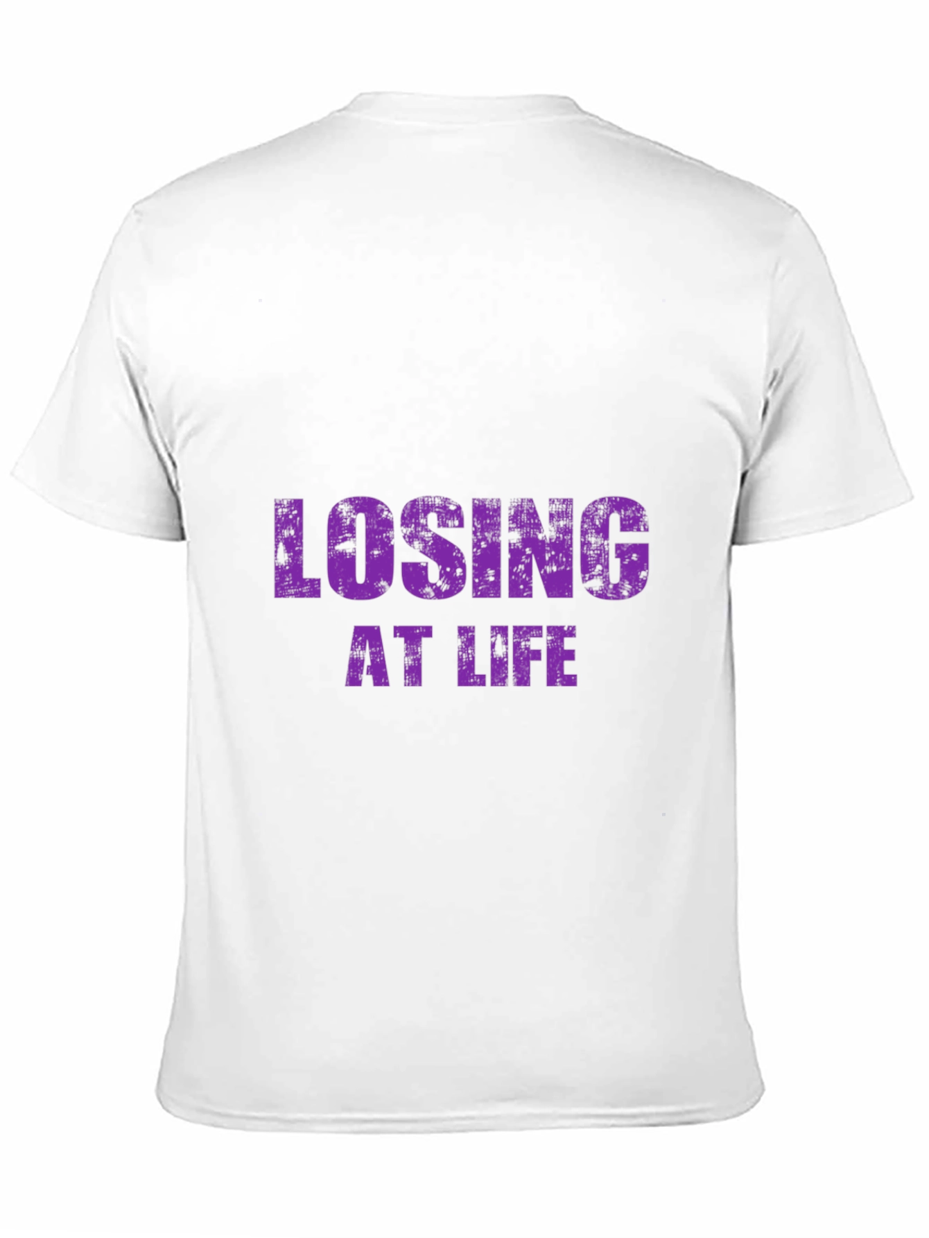 Black Losing at Life Funny Graphic Tee - Black T-Shirt view 11