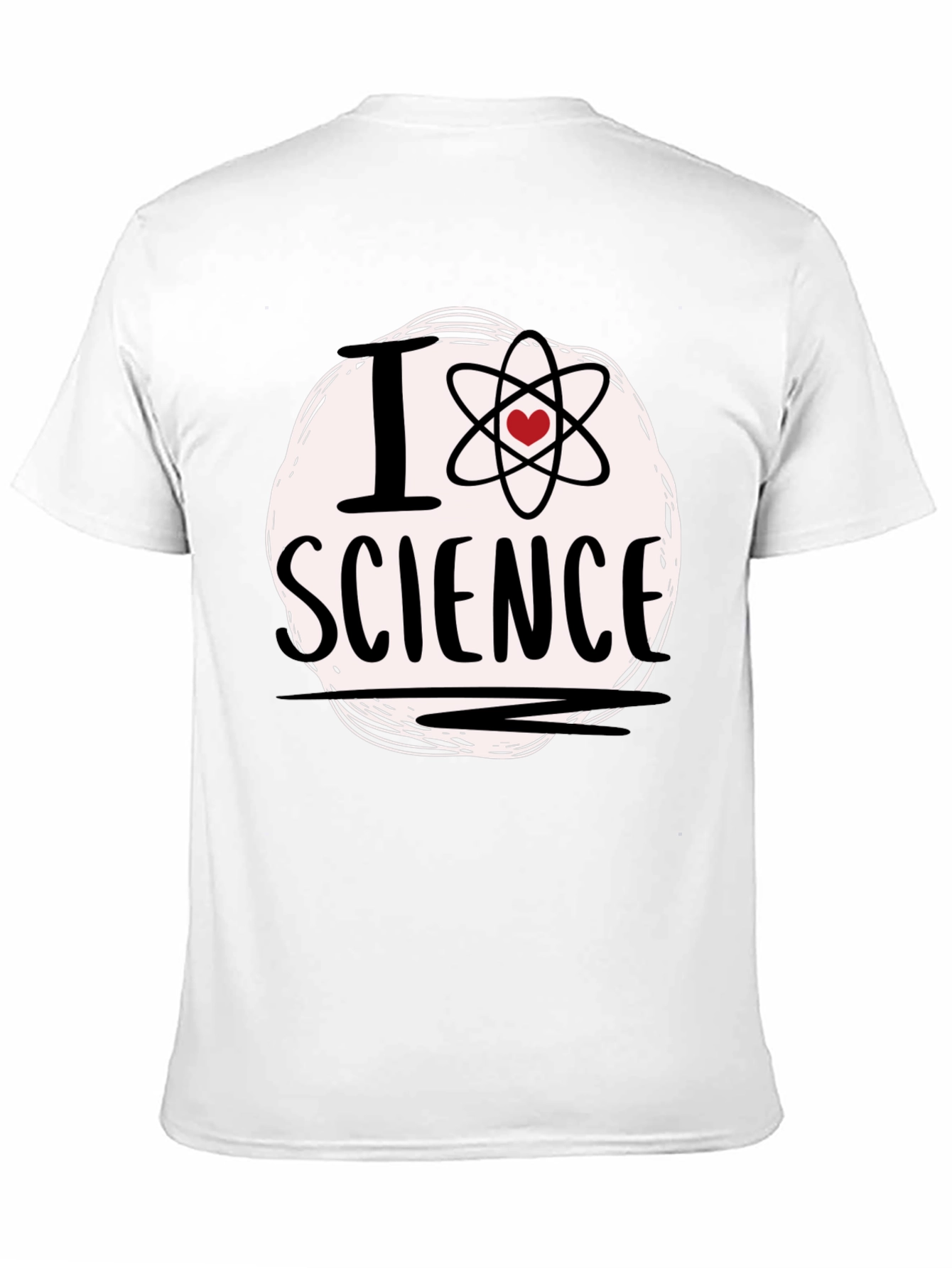 Black I Love Science T-Shirt - Atom Heart Design view 11