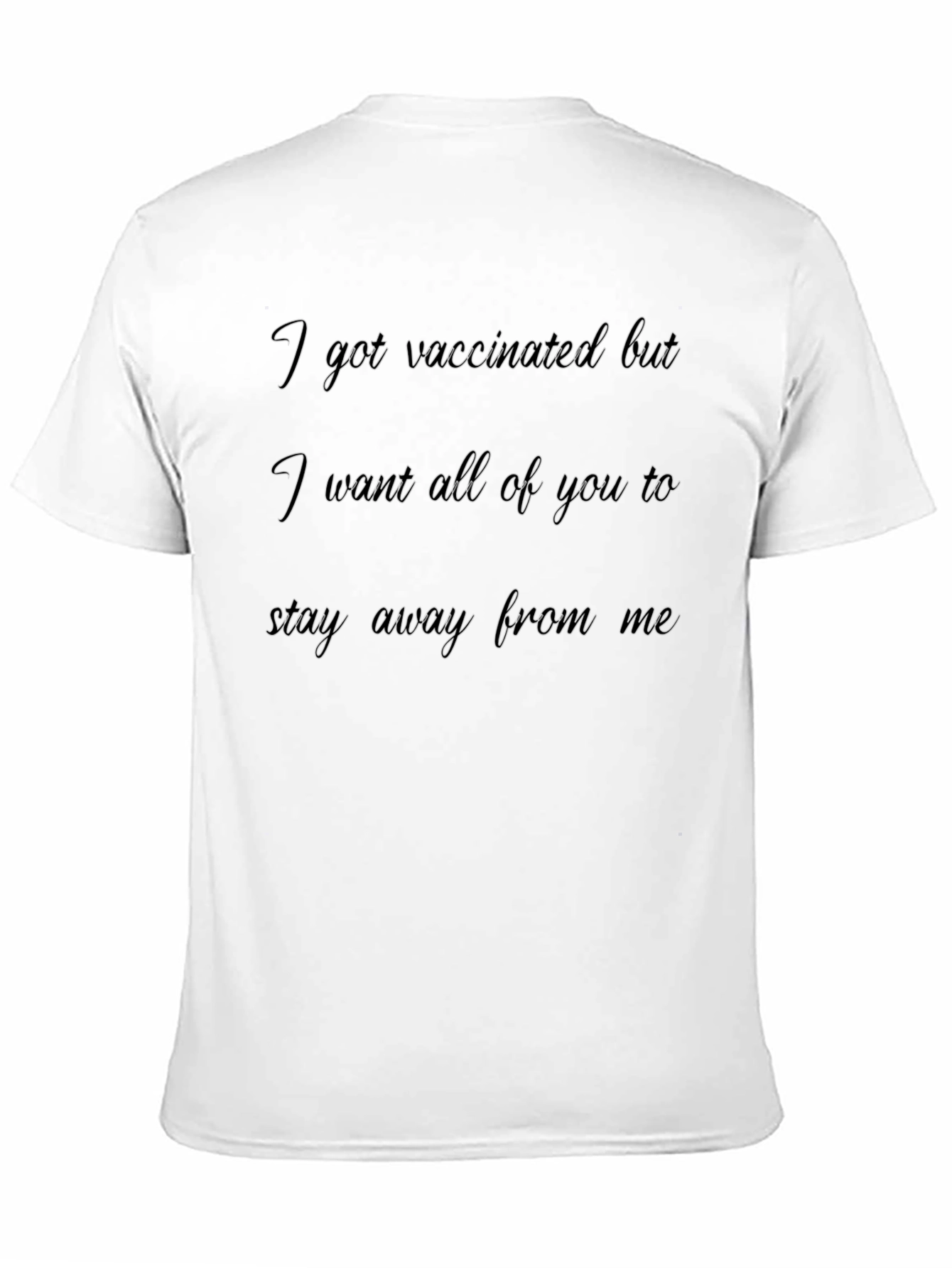 Black Vaccinated But Stay Away Tee view 11
