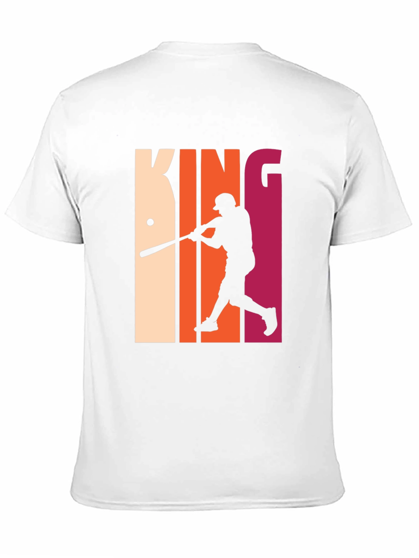 Black King Baseball Player Graphic T-Shirt view 11