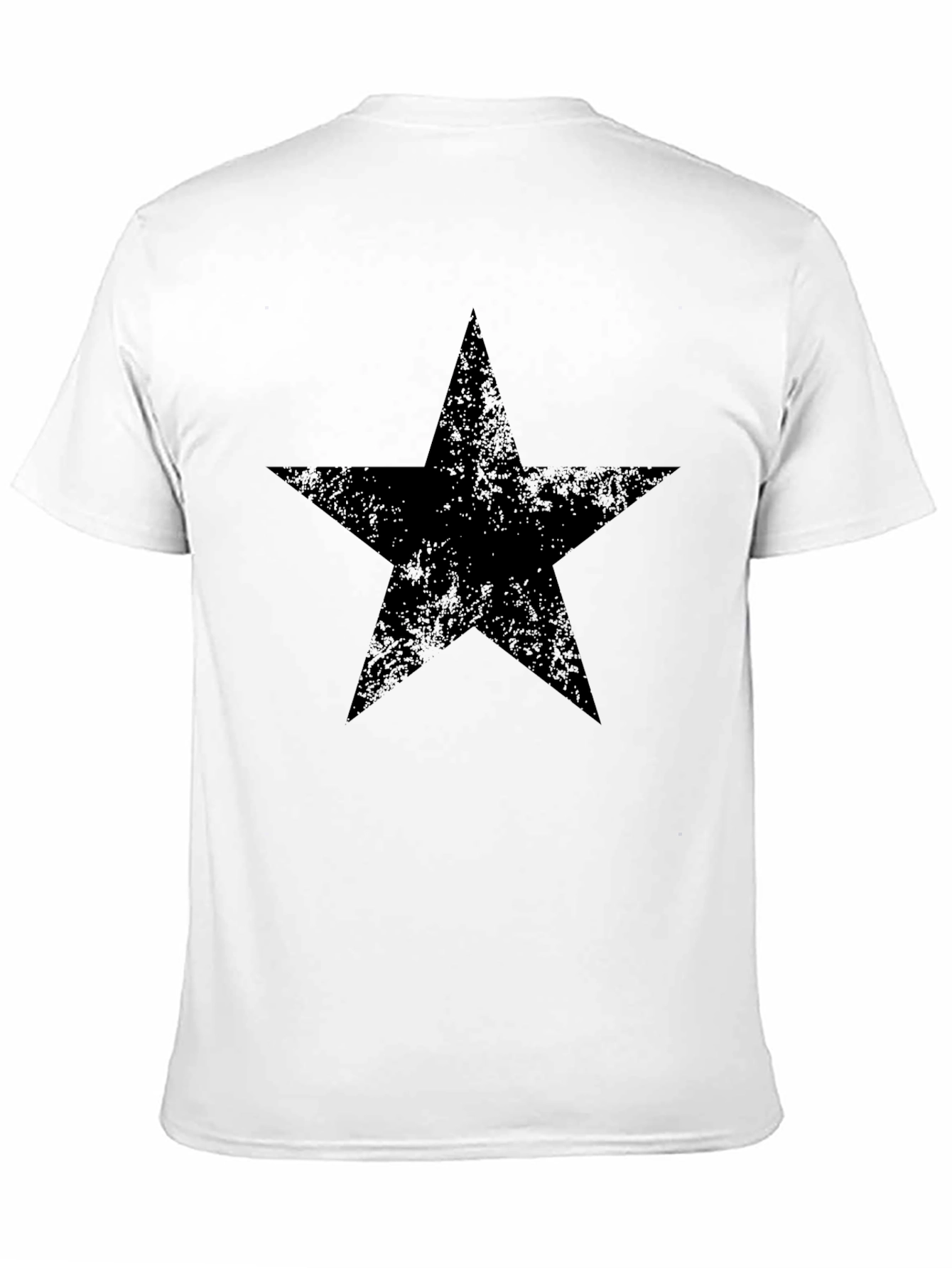Black Distressed Star Graphic Black T-Shirt view 11