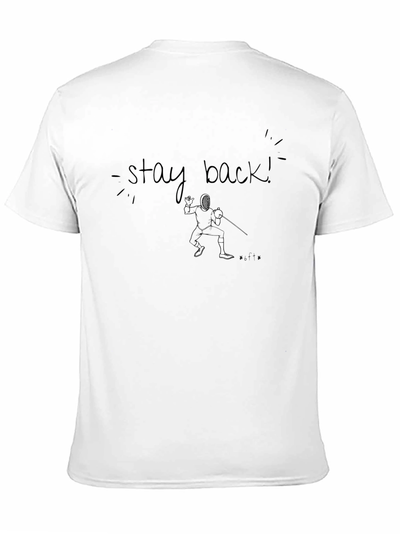 Black Stay Back Fencing Graphic Tee - Black view 11