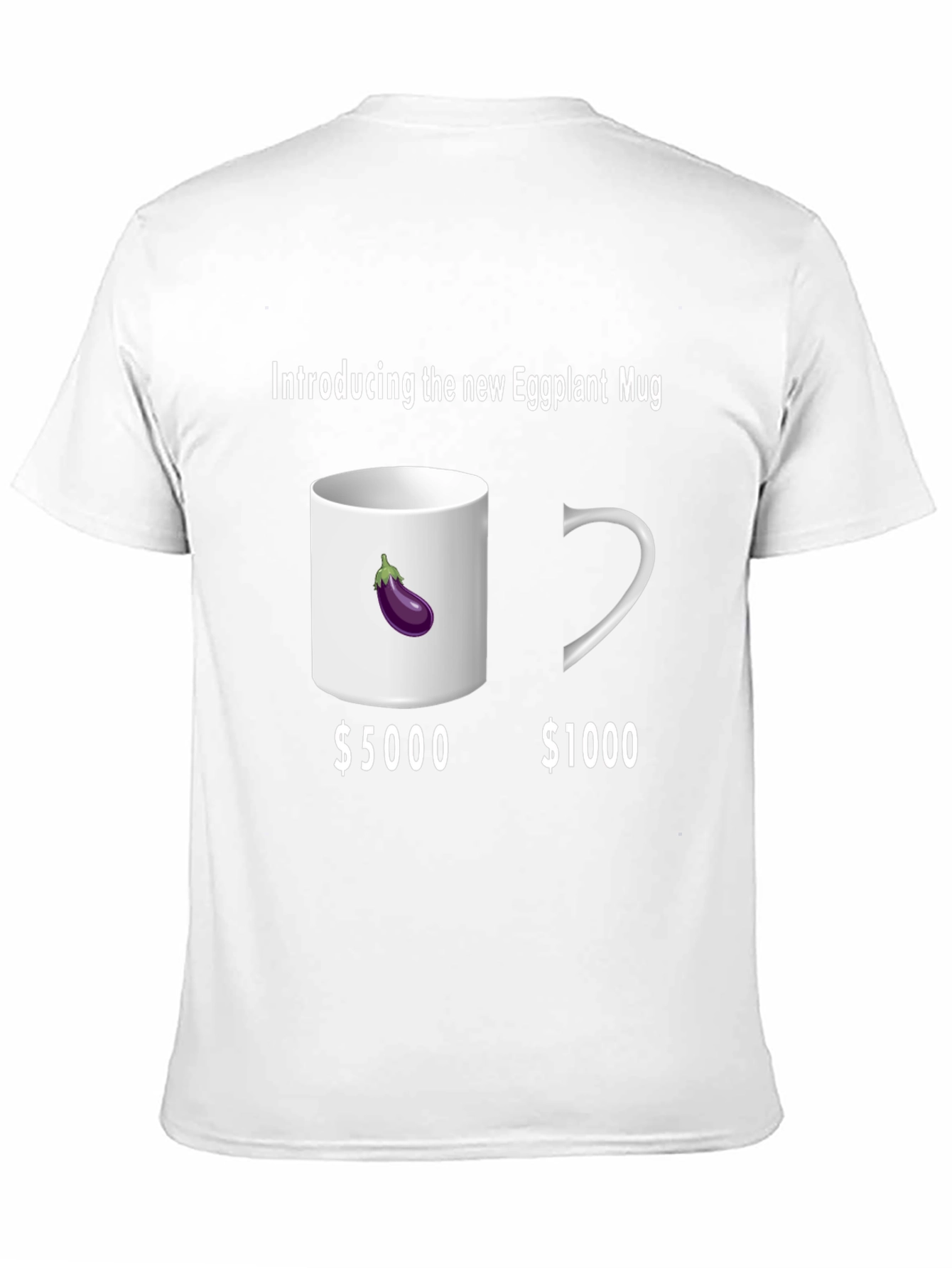 Black Eggplant Mug T-Shirt - Humorous Design view 11