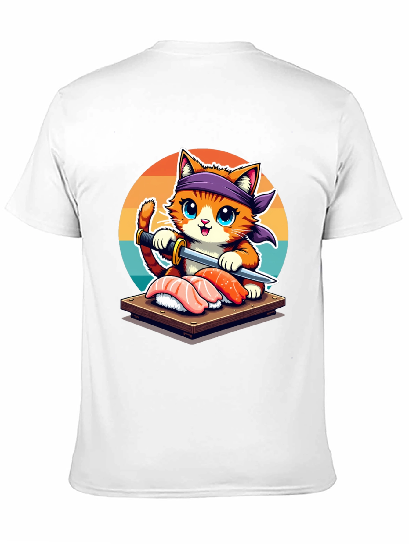 Black Sushi Cat T-Shirt - Cute Japanese Style Tee view 11