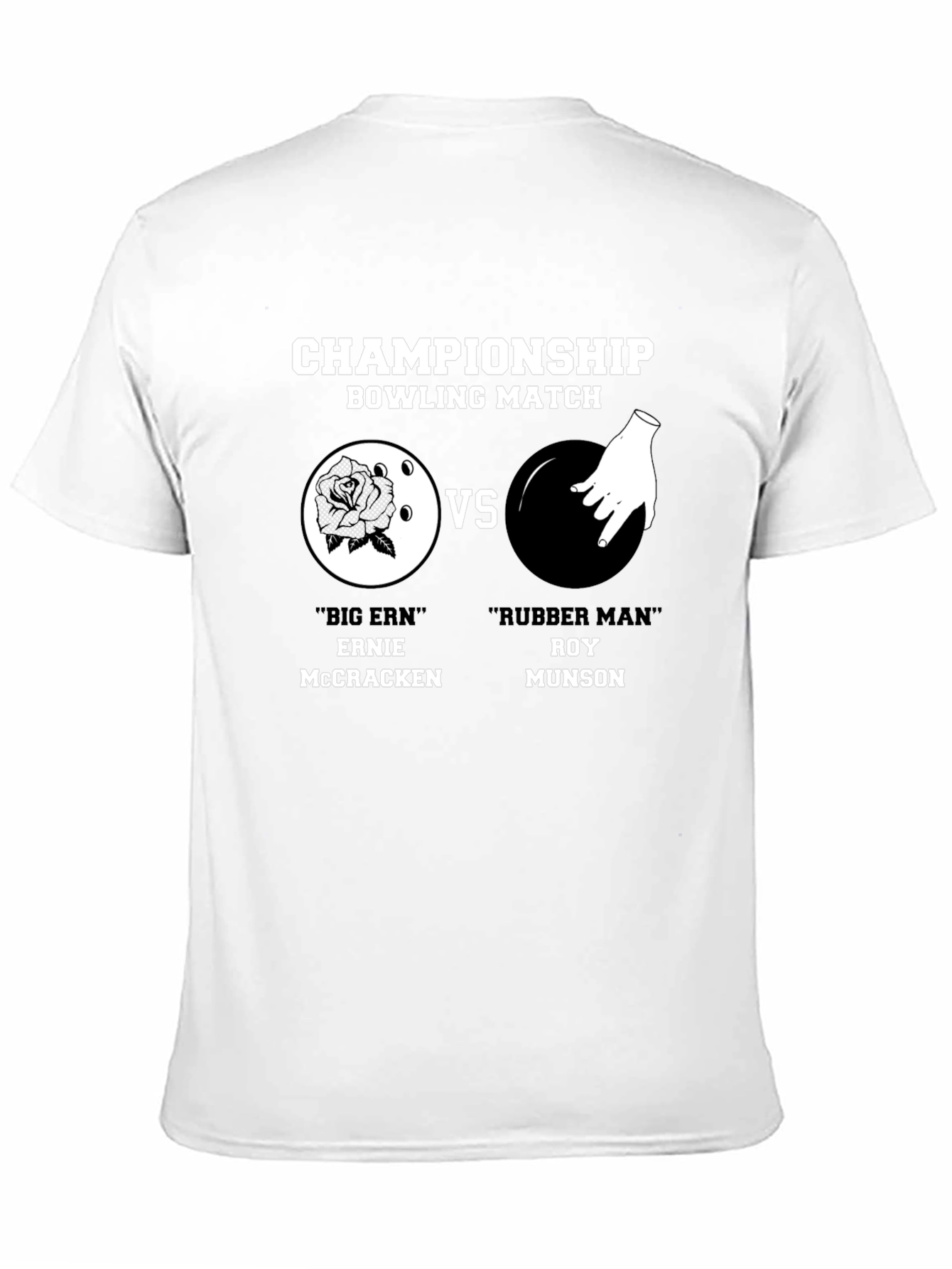 Black Championship Bowling Match T-Shirt view 11