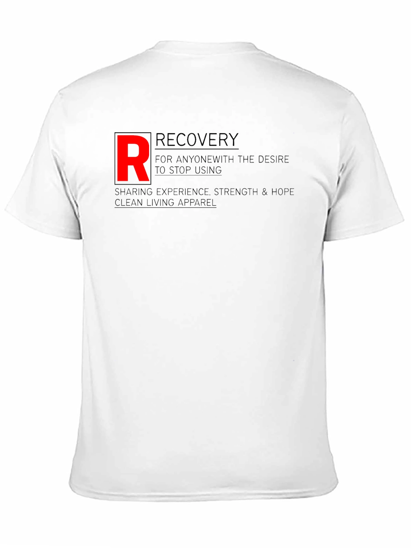 Black Recovery Black T-Shirt - Clean Living Apparel view 11