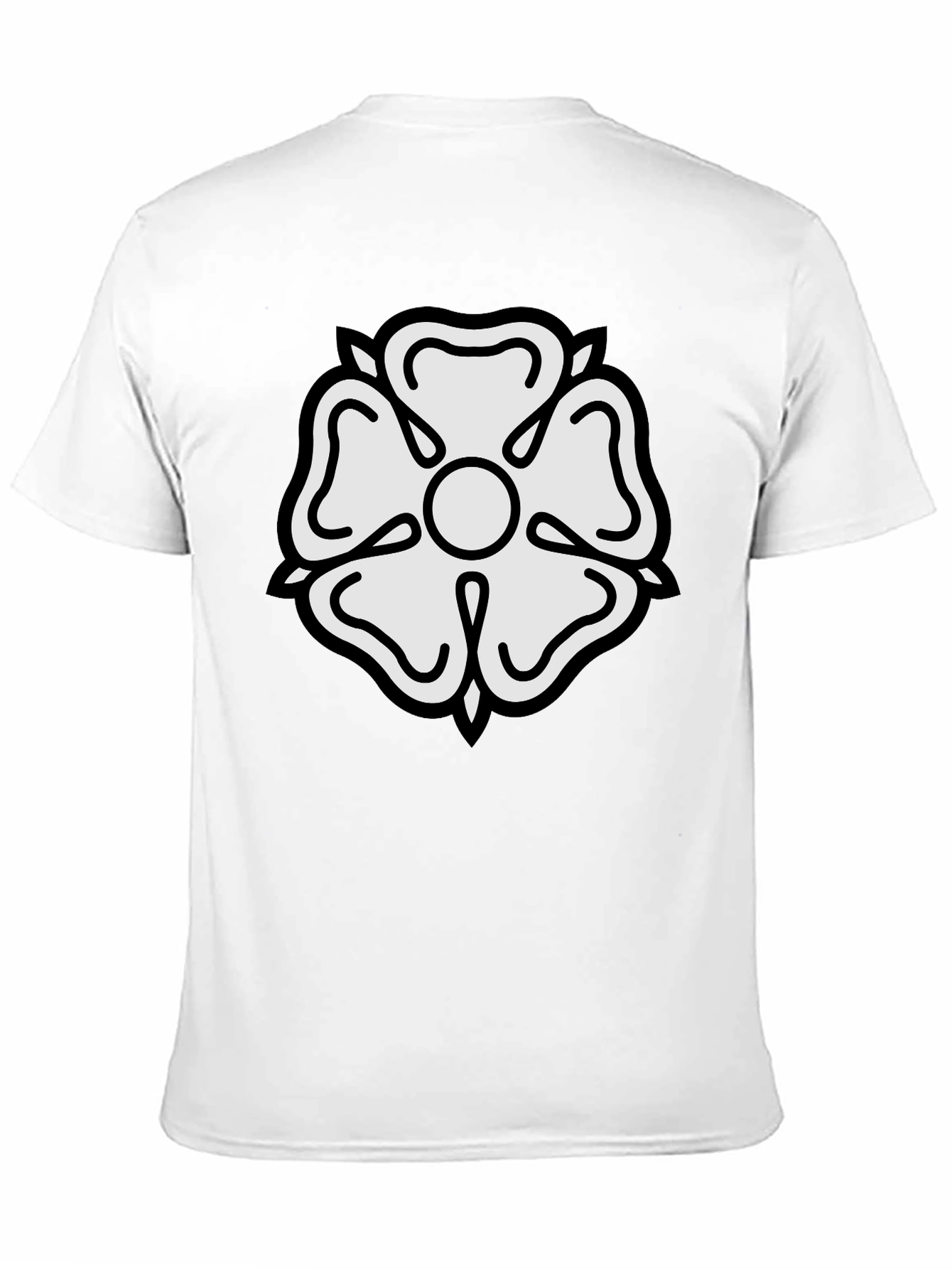Black Black T-Shirt with White Floral Design view 11