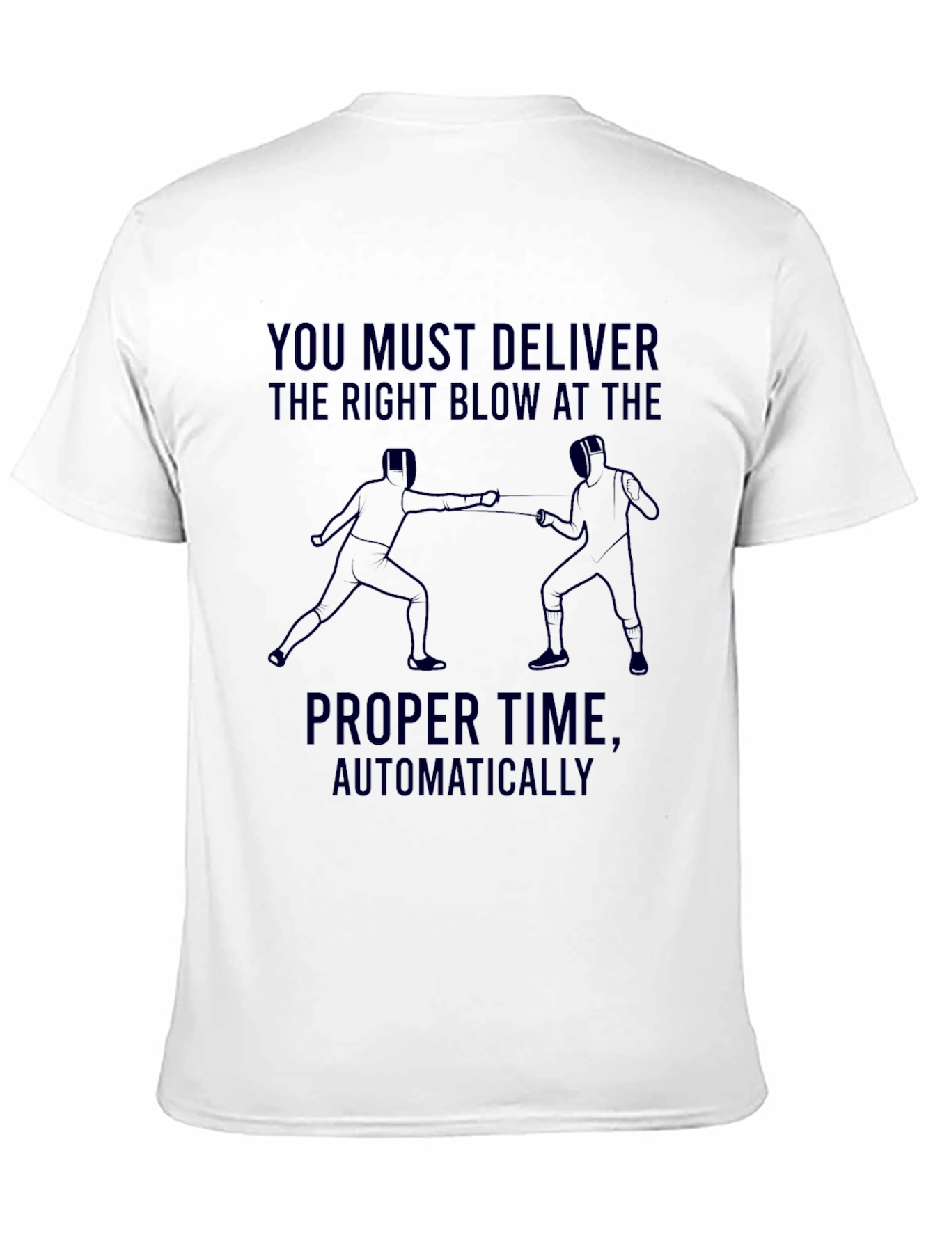 Black Fencing T-Shirt - Deliver the Right Blow view 11