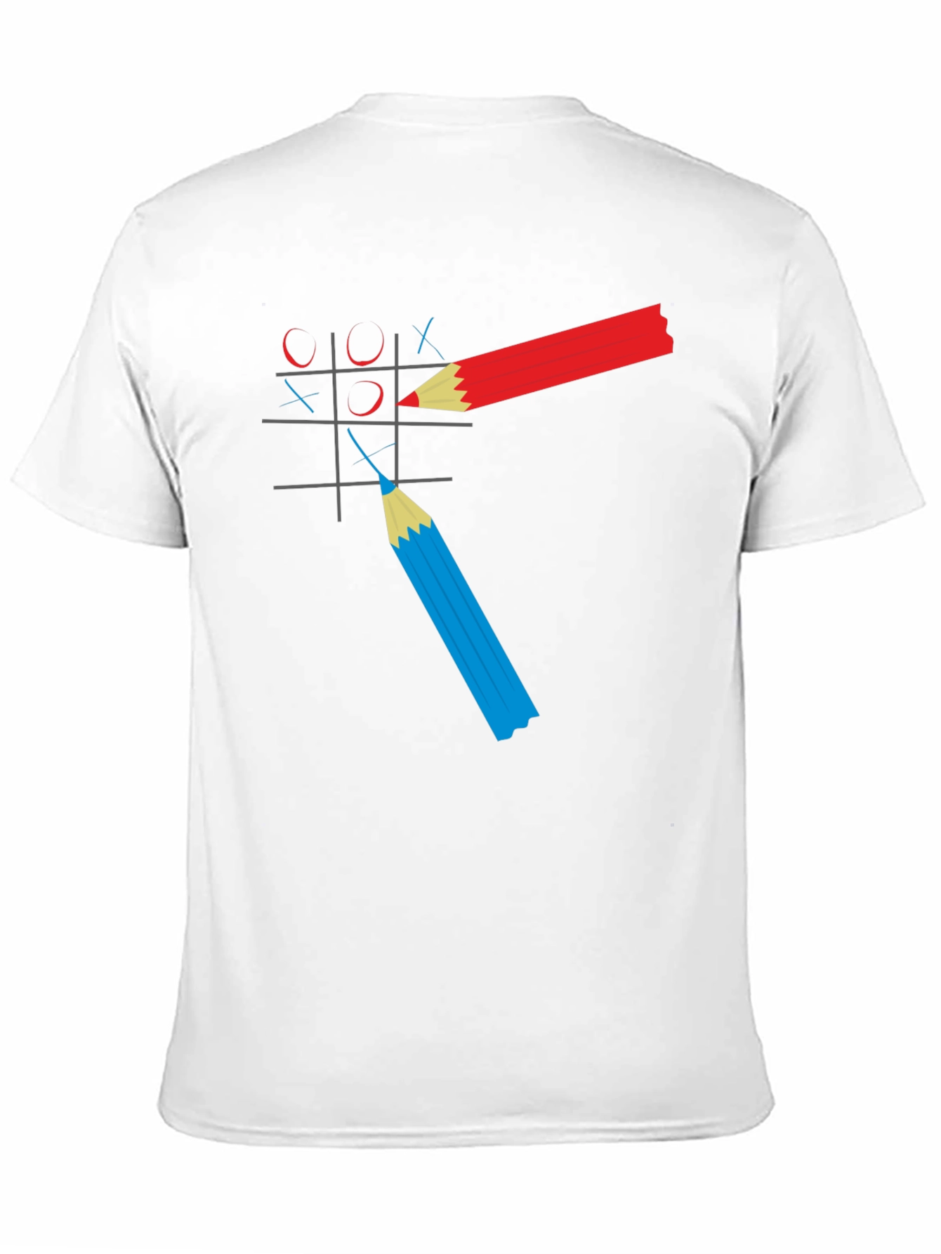 Black Tic-Tac-Toe Graphic Tee - Pencil Game T-Shirt view 11