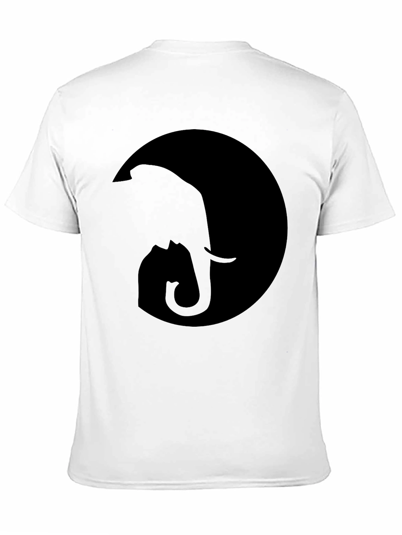 Black Elephant Moon Graphic Tee - Stylish Black Cotton T-Shirt view 11
