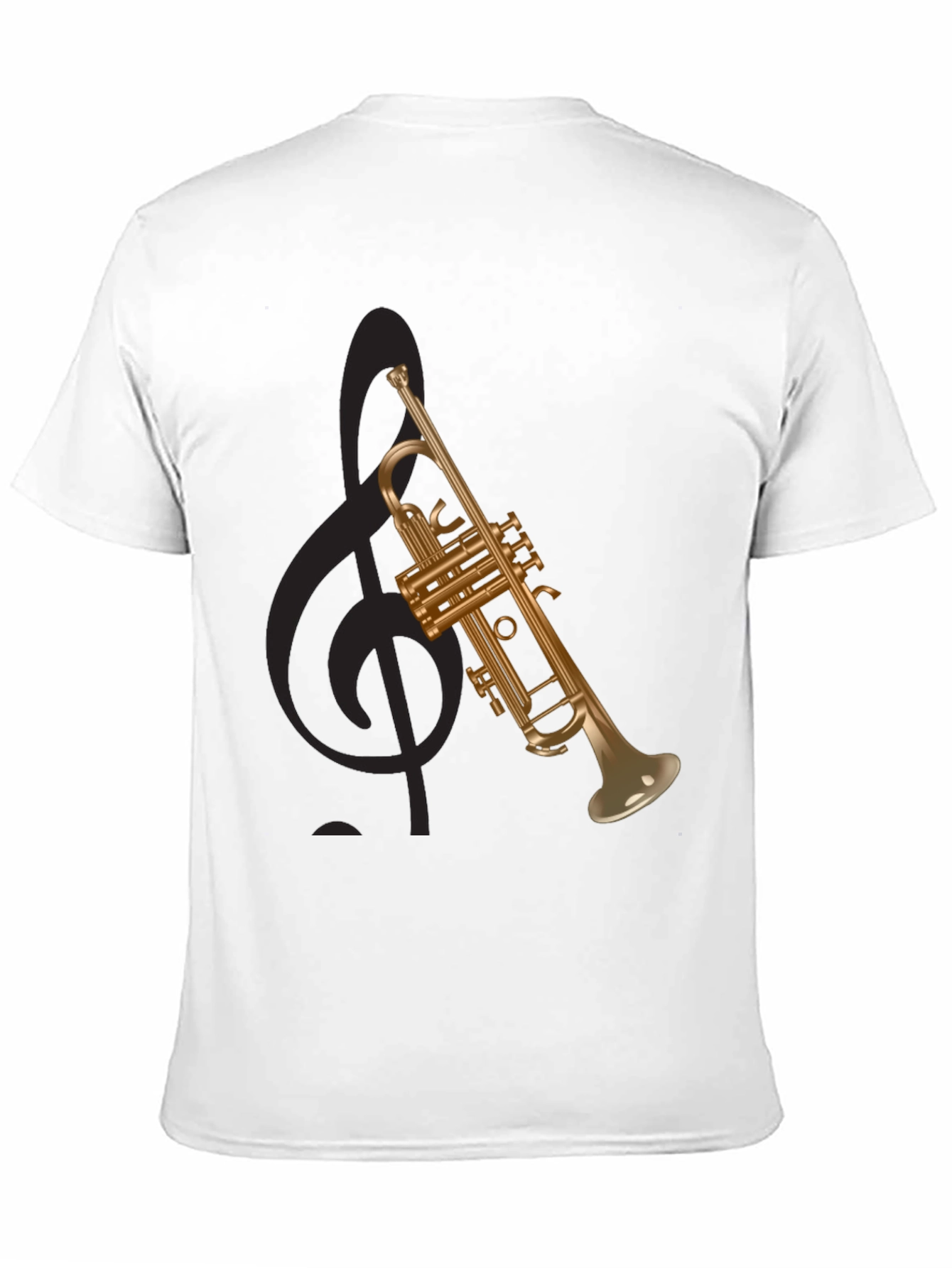 Black Trumpet Graphic Tee - Musical Instrument T-Shirt view 11