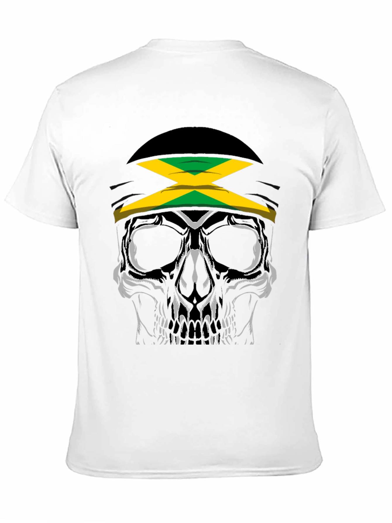 Black Jamaican Skull Graphic T-Shirt view 11