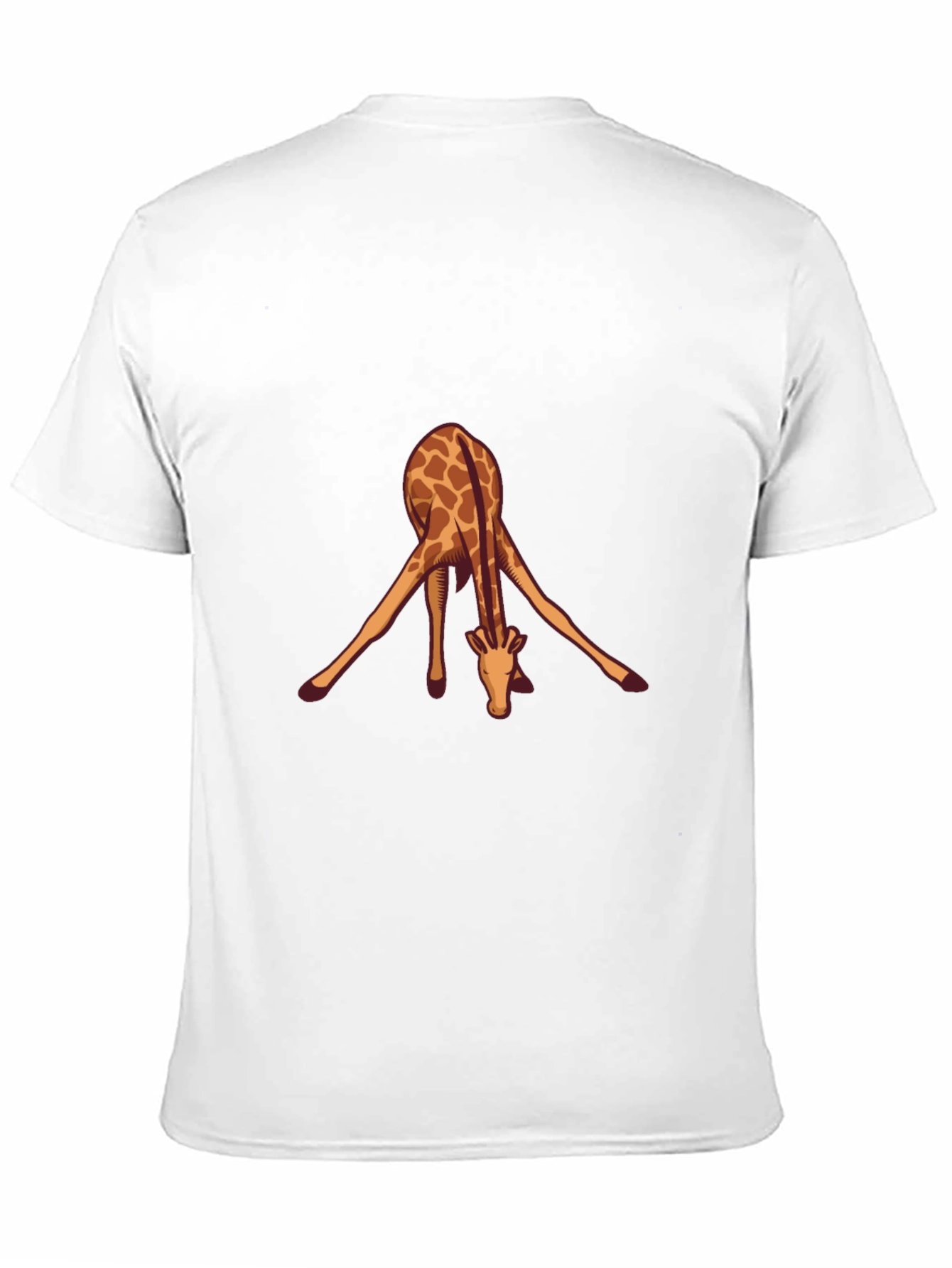Black Giraffe Yoga Pose Black T-Shirt view 11
