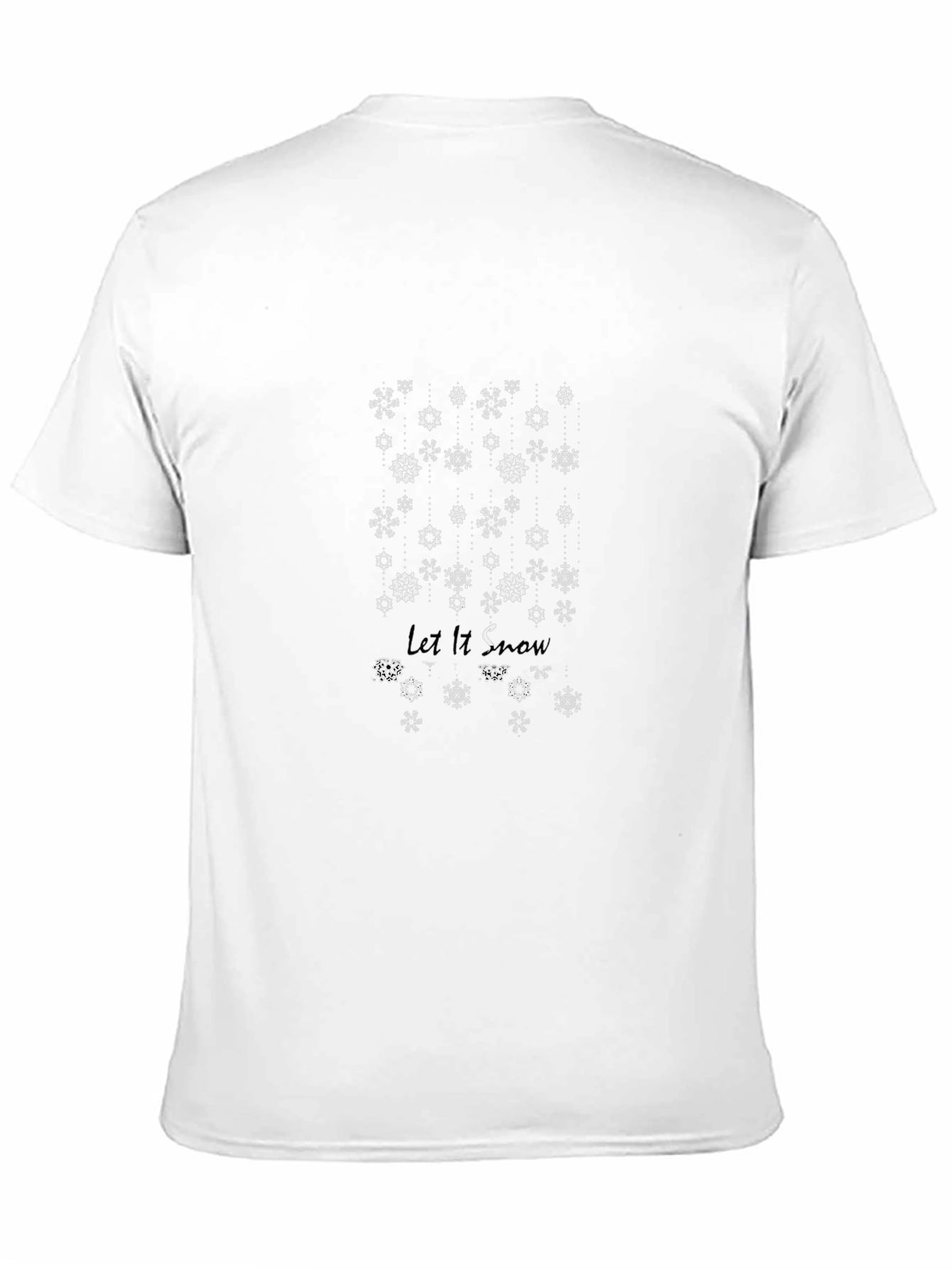 Black Let It Snow Graphic Tee view 11