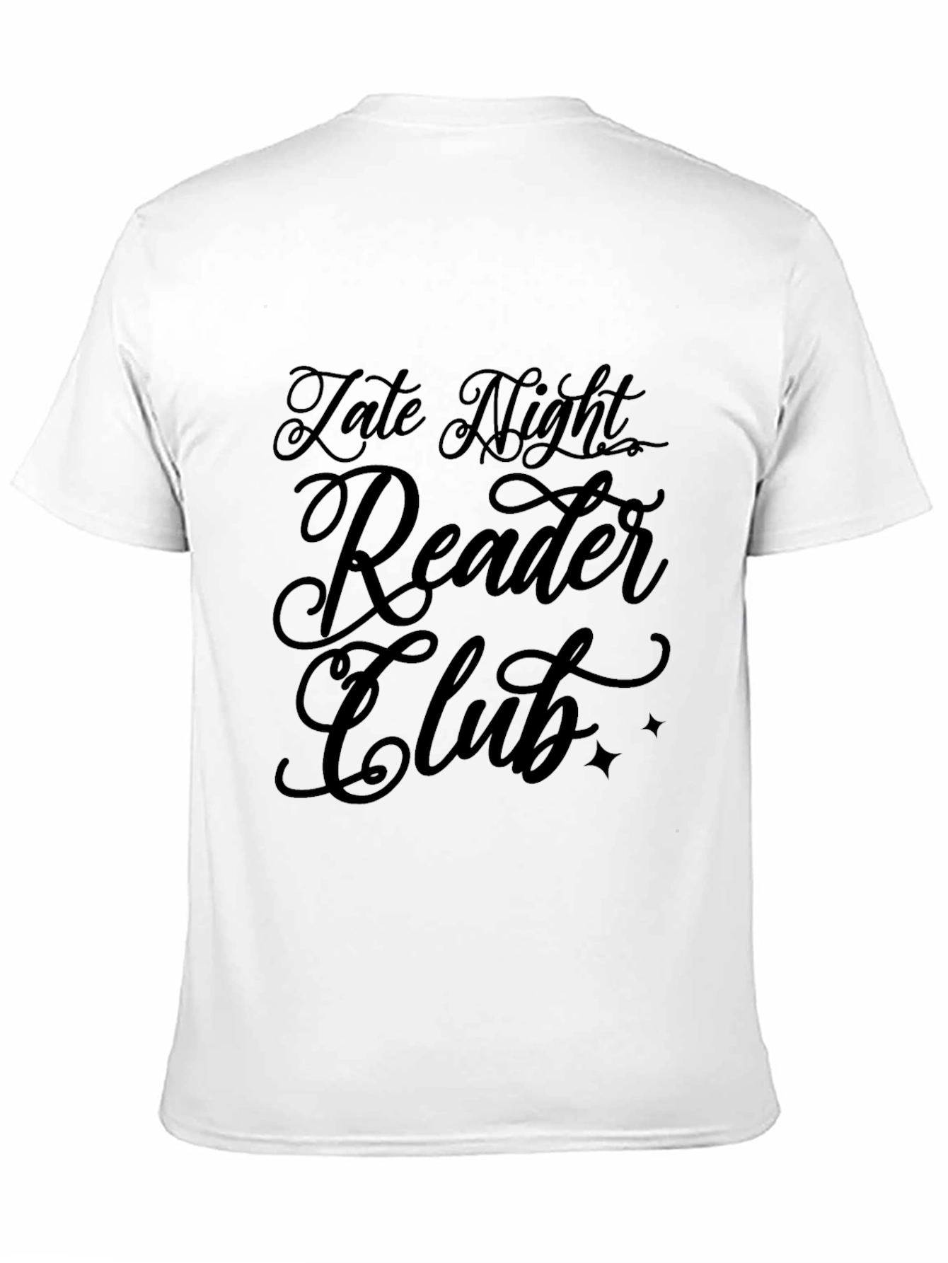 Black Late Night Reader Club Black T-Shirt view 11