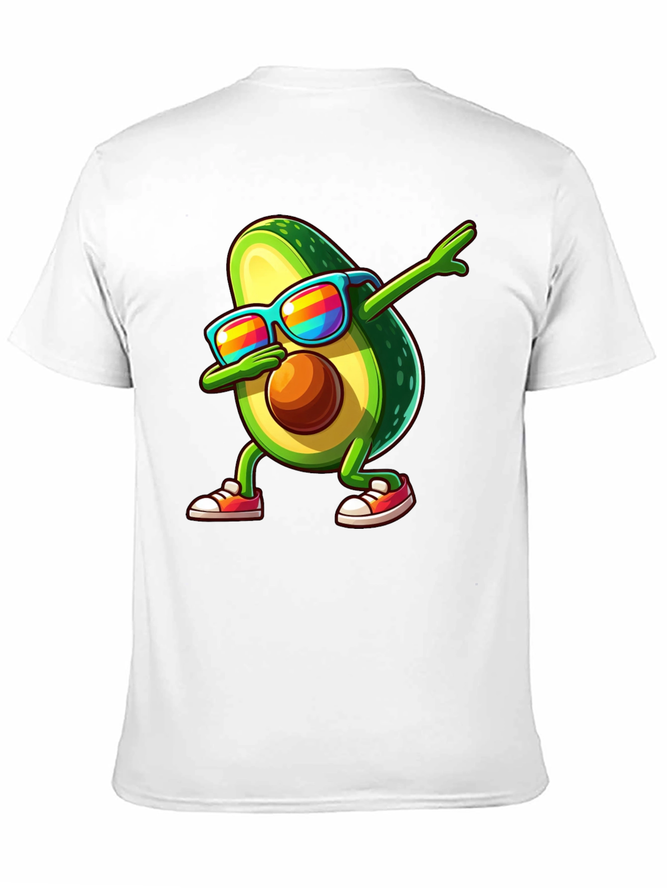 Black Dabbing Avocado T-Shirt view 11