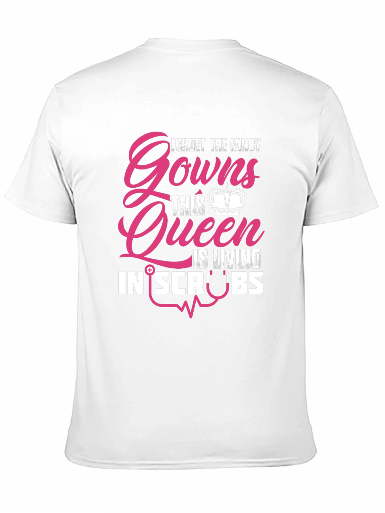 Black Queen Living in Scrubs Graphic T-Shirt view 11