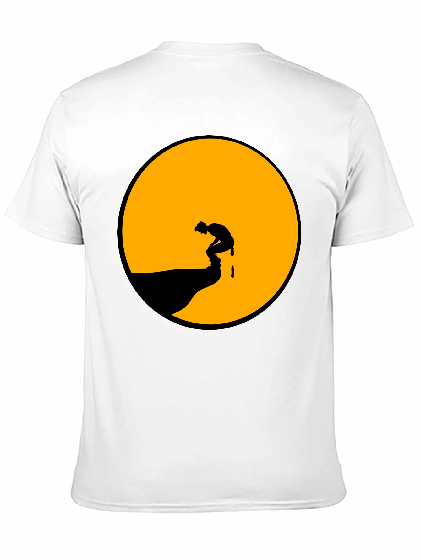 Black Silhouette Mooning T-Shirt - Graphic Tee view 11