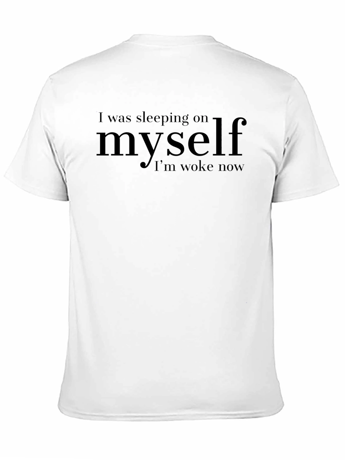 Black Woke Graphic Tee - "Sleeping on Myself" Design view 11